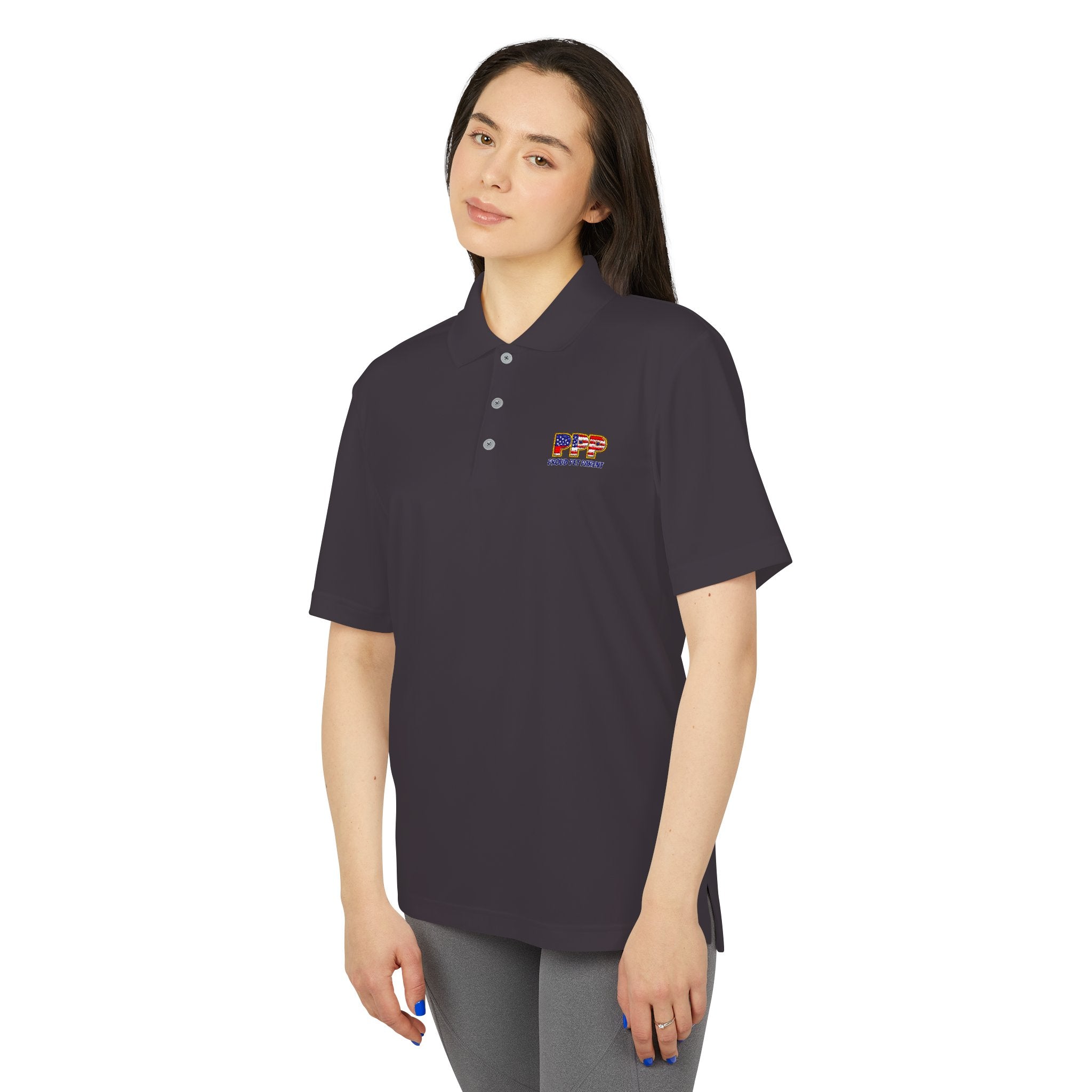 Performance Polo — Small 'RFP' Retro Flag Logo Chest