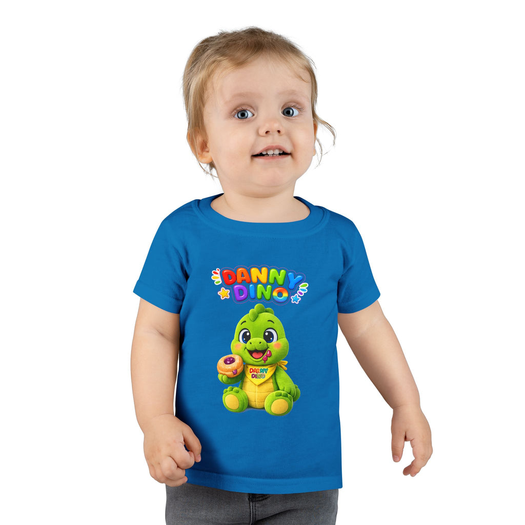 Danny Dino Toddler T-Shirt — Cute Green Dinosaur Graphic Tee for Kids