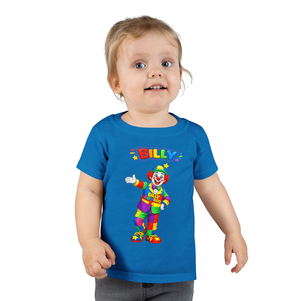 Toddler T-Shirt — Colorful Billy the Clown Kids Tee (Birthday, Playtime)