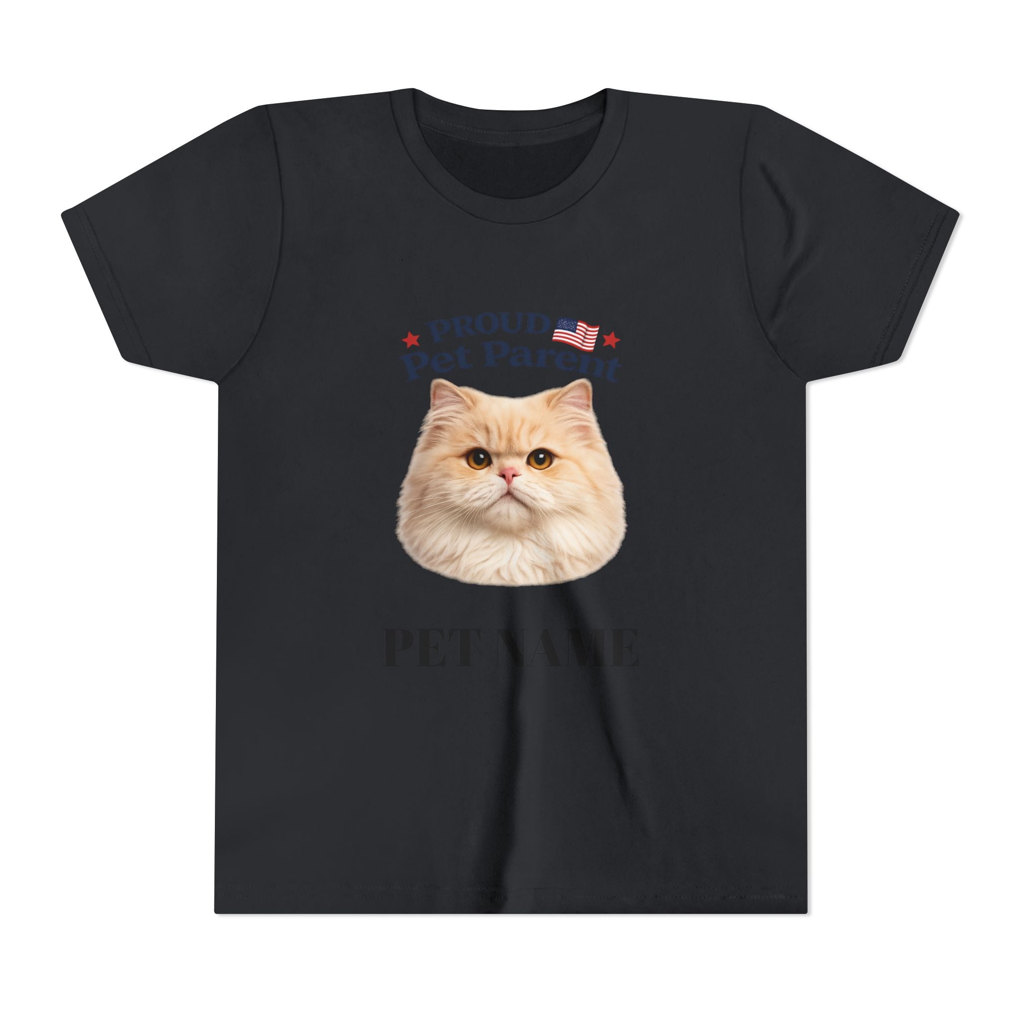 Youth Pet Parent T‑Shirt — "Proud Pet Parent" Custom Name Cat Tee