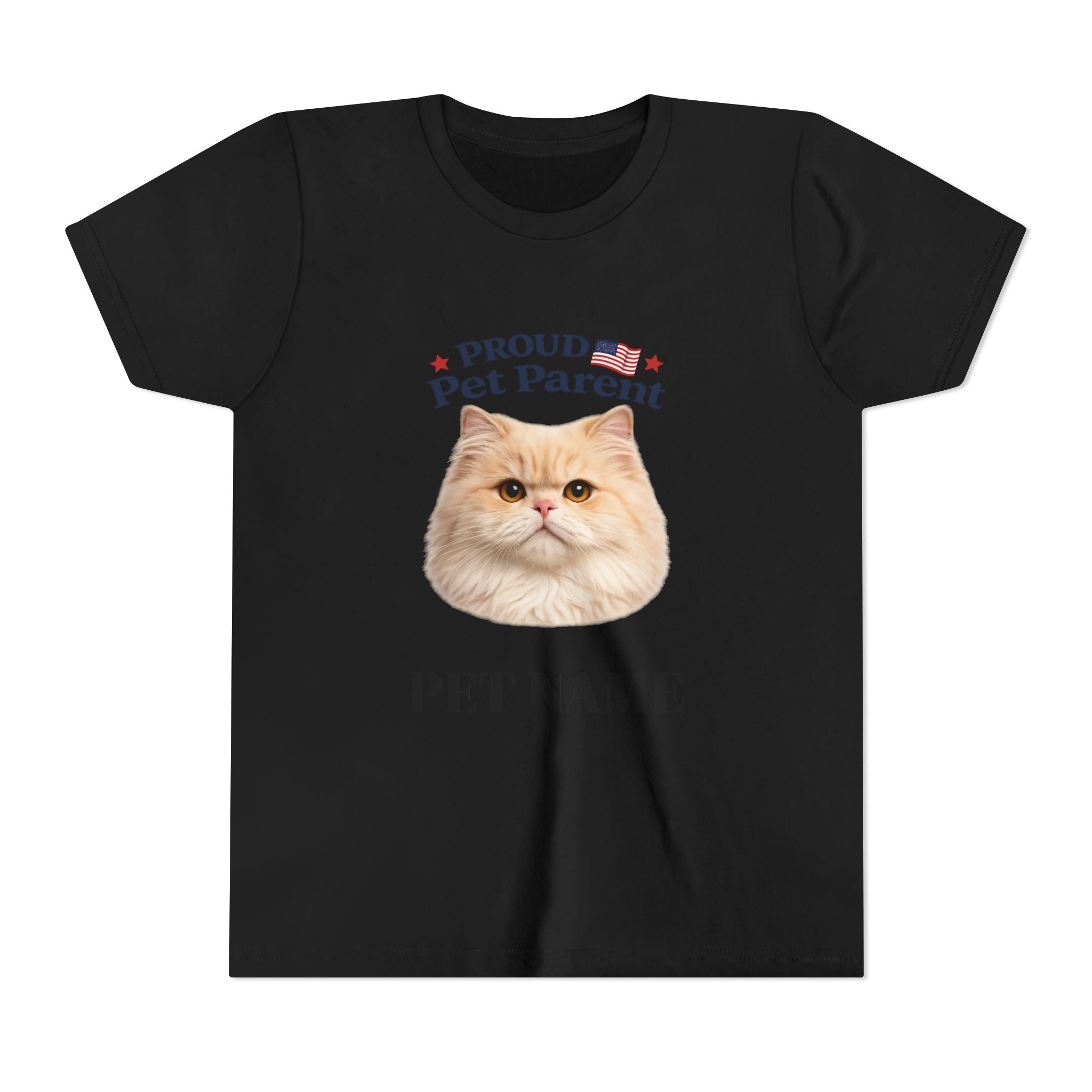 Youth Pet Parent T‑Shirt — "Proud Pet Parent" Custom Name Cat Tee