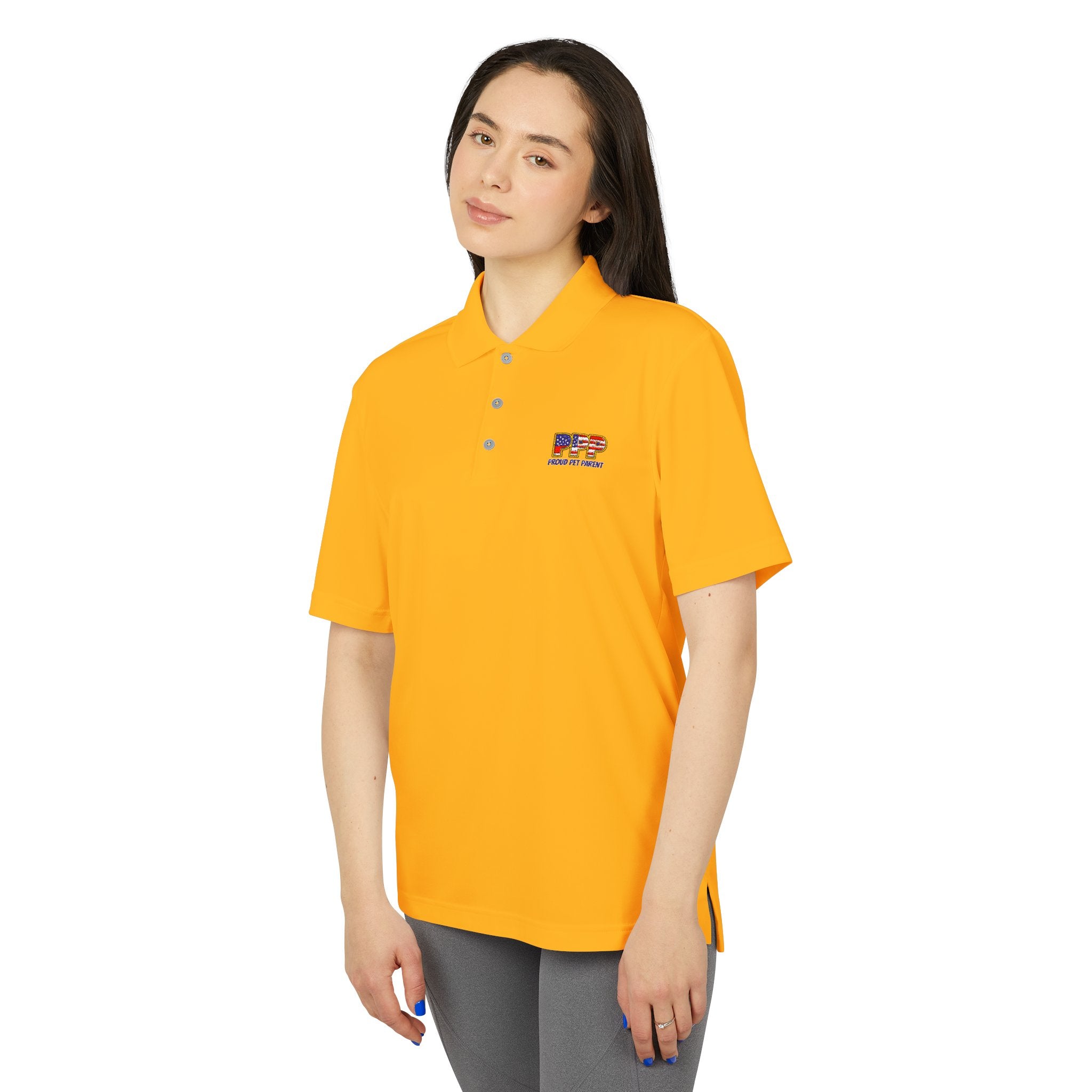 Performance Polo — Small 'RFP' Retro Flag Logo Chest