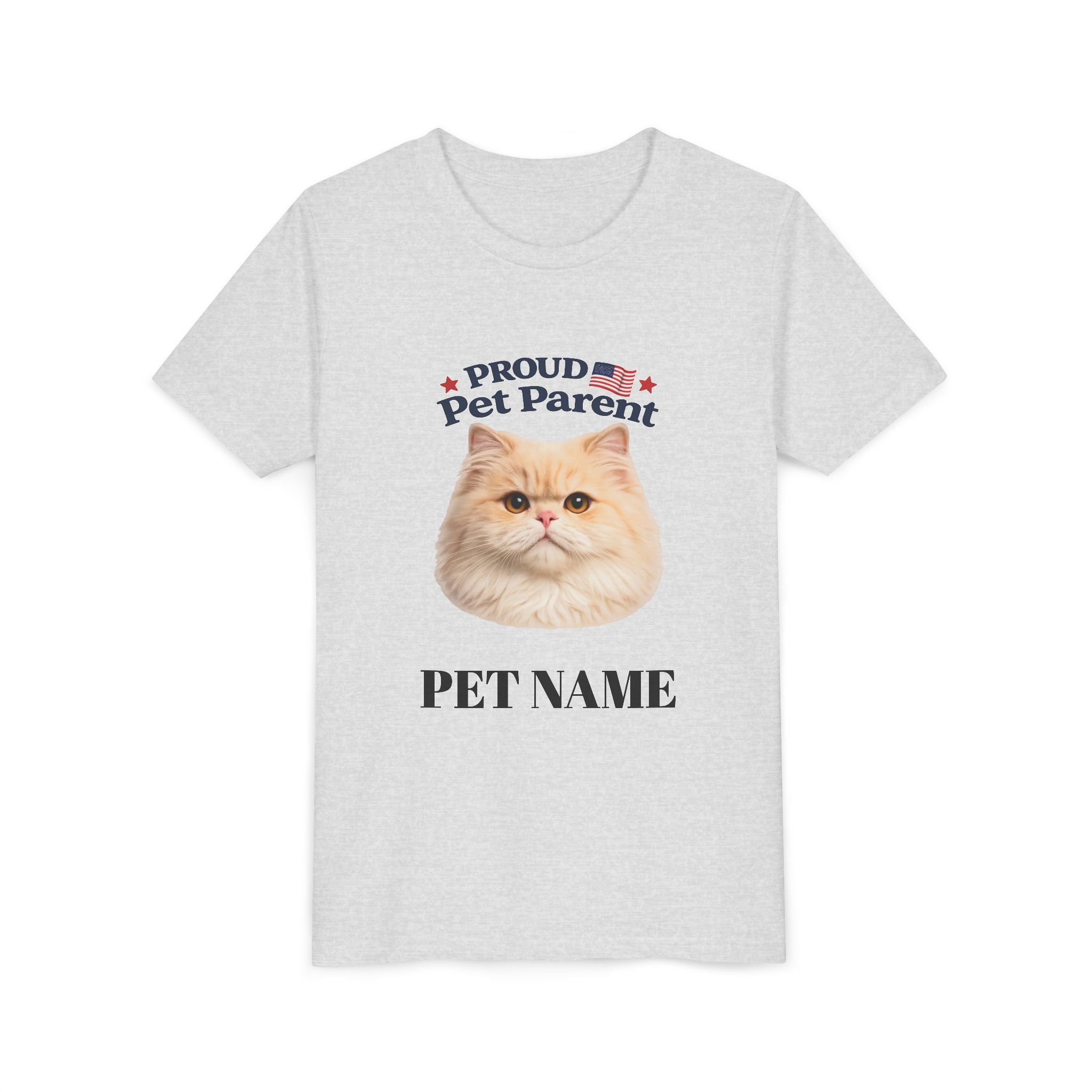 Youth Pet Parent T‑Shirt — "Proud Pet Parent" Custom Name Cat Tee