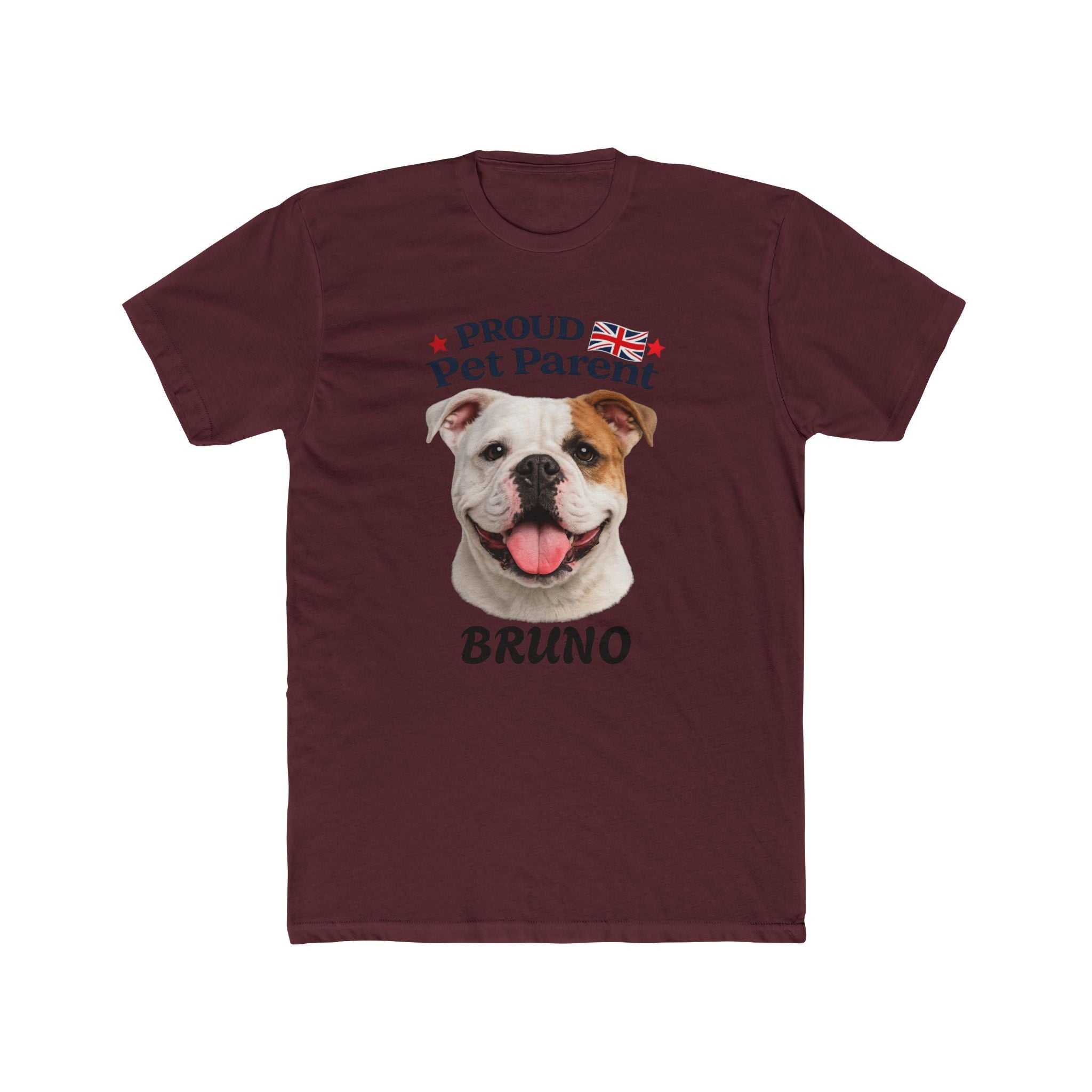 Pet Parent T-Shirt — "Proud Pet Parent" Personalized Dog Tee (Bruno)
