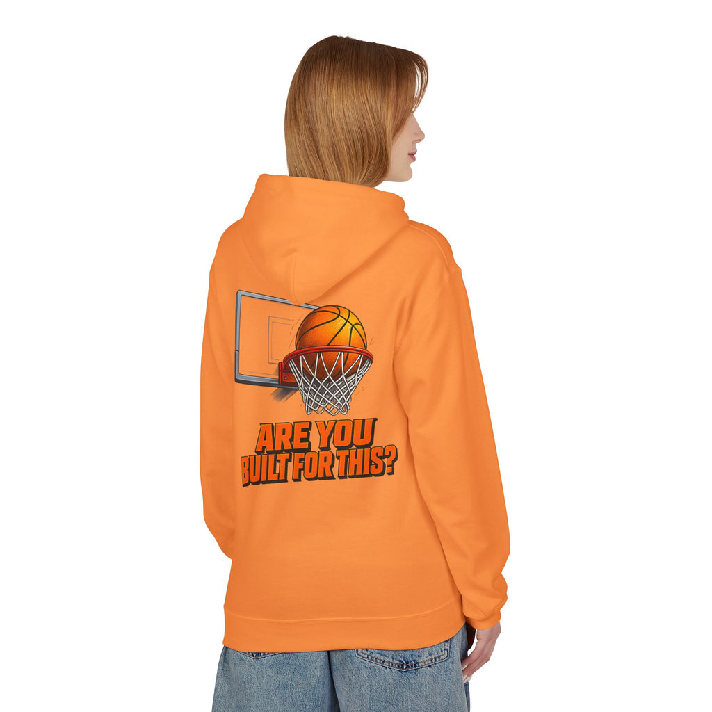 Basketball Hoodie – "Ask Yourself: Are You Built For This?" Motivational Sports Pullover