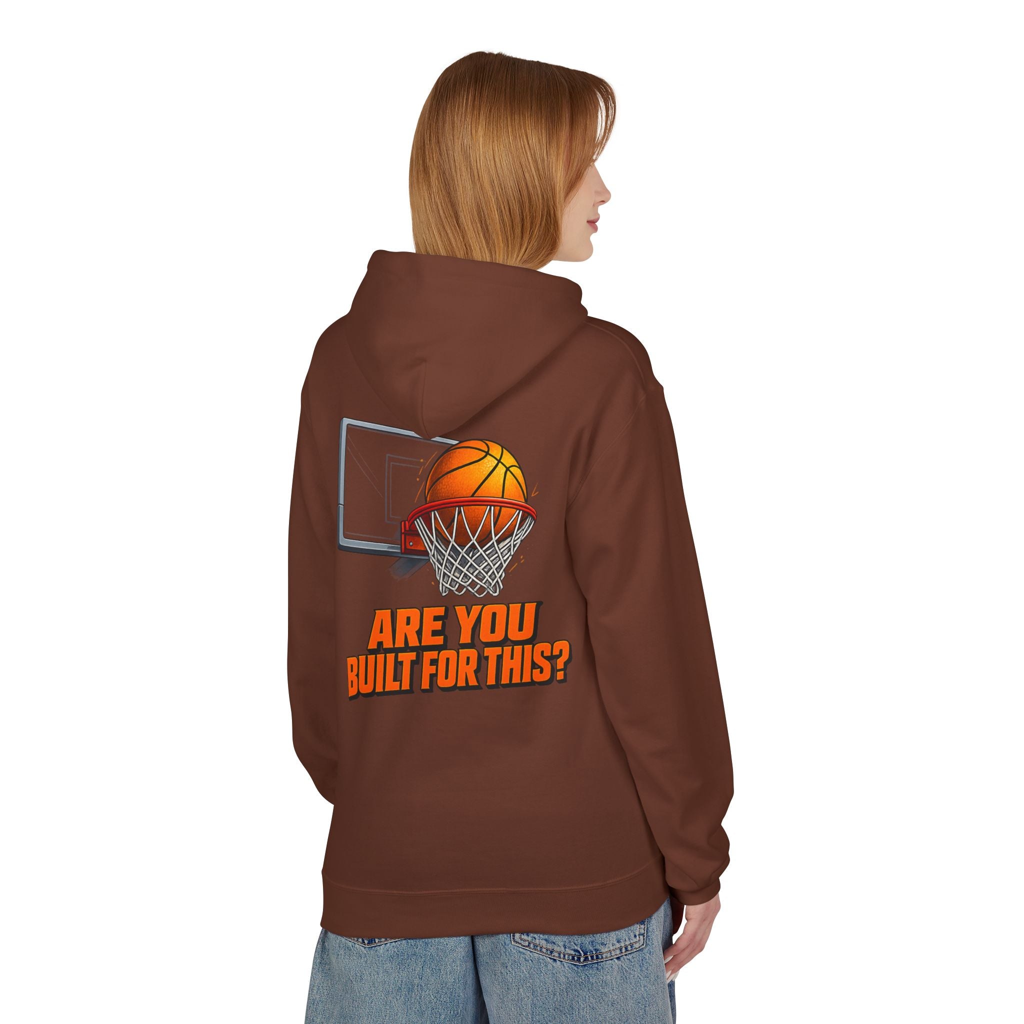 Basketball Hoodie – "Ask Yourself: Are You Built For This?" Motivational Sports Pullover