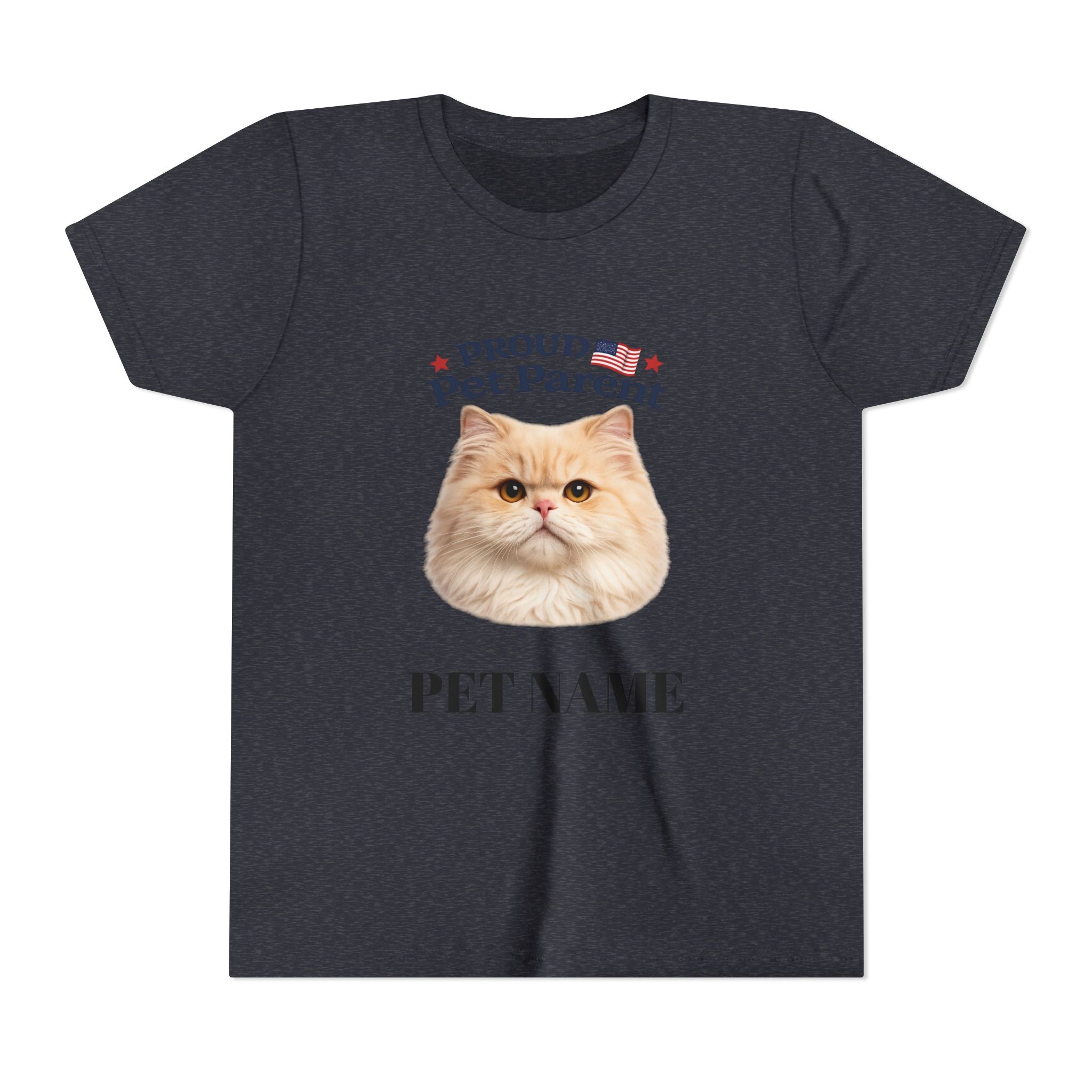 Youth Pet Parent T‑Shirt — "Proud Pet Parent" Custom Name Cat Tee
