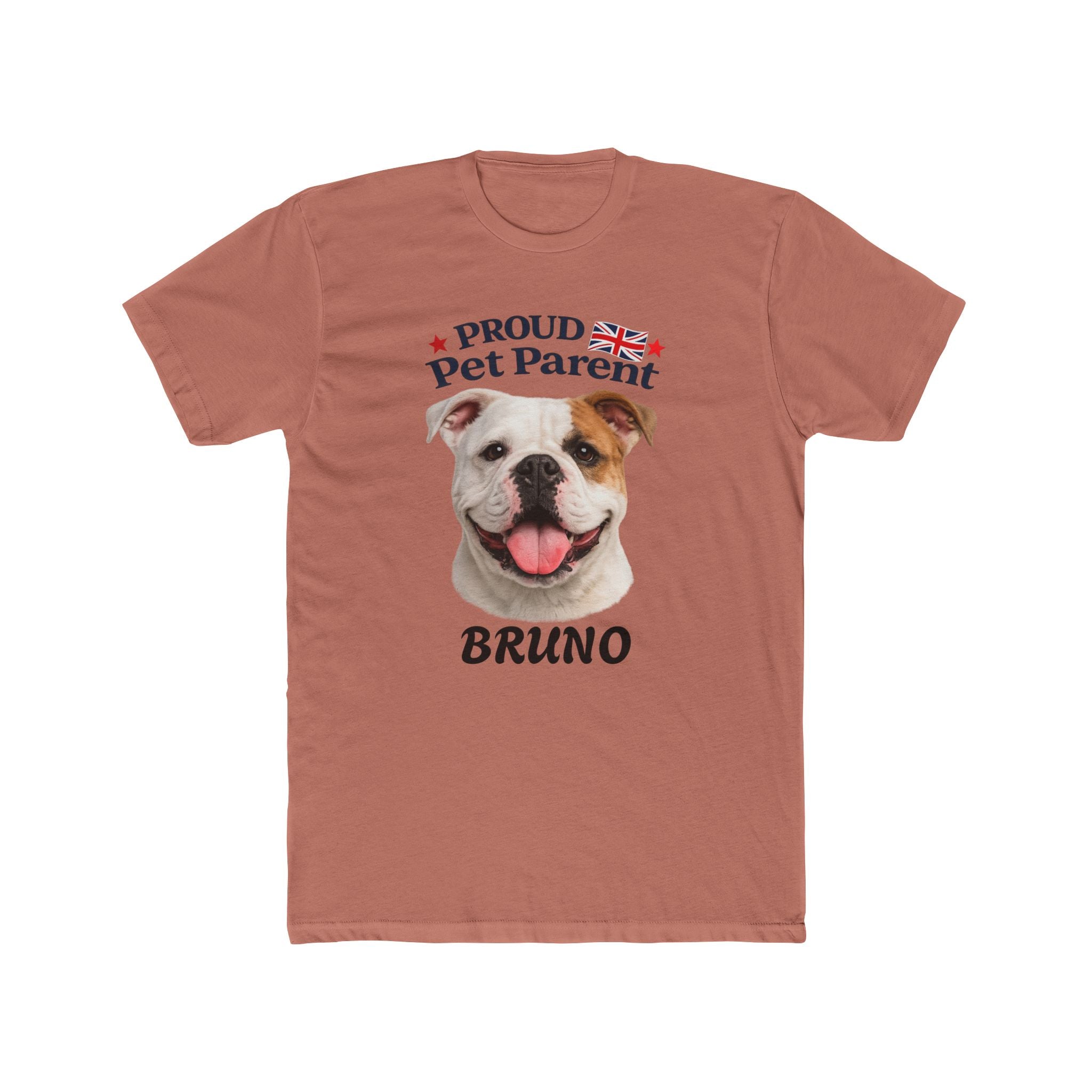 Pet Parent T-Shirt — "Proud Pet Parent" Personalized Dog Tee (Bruno)