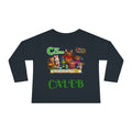 Children's Long Sleeve Tee — Personalized 'C is for Clean' Animal Alphabet Shirt (Name: Caleb)