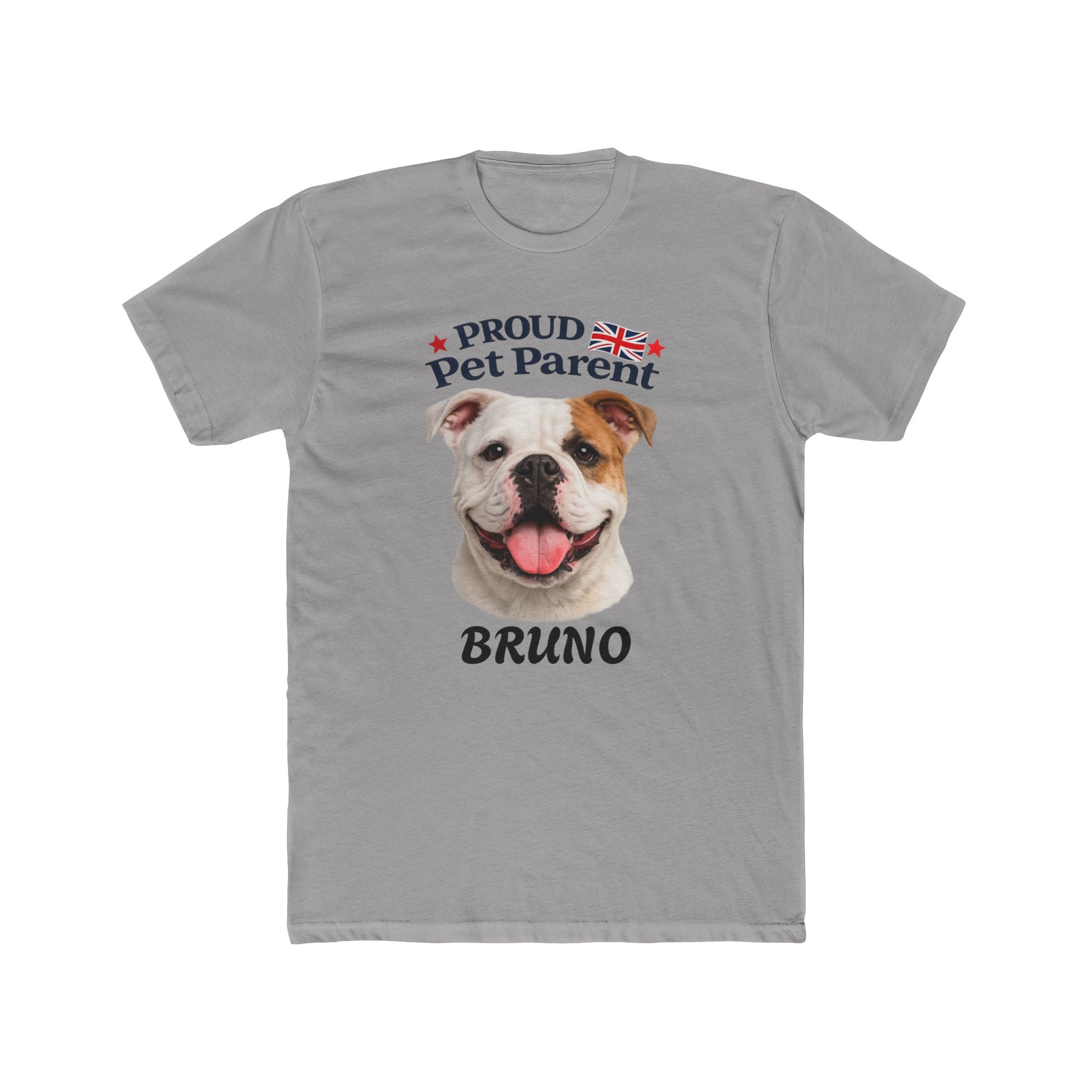 Pet Parent T-Shirt — "Proud Pet Parent" Personalized Dog Tee (Bruno)