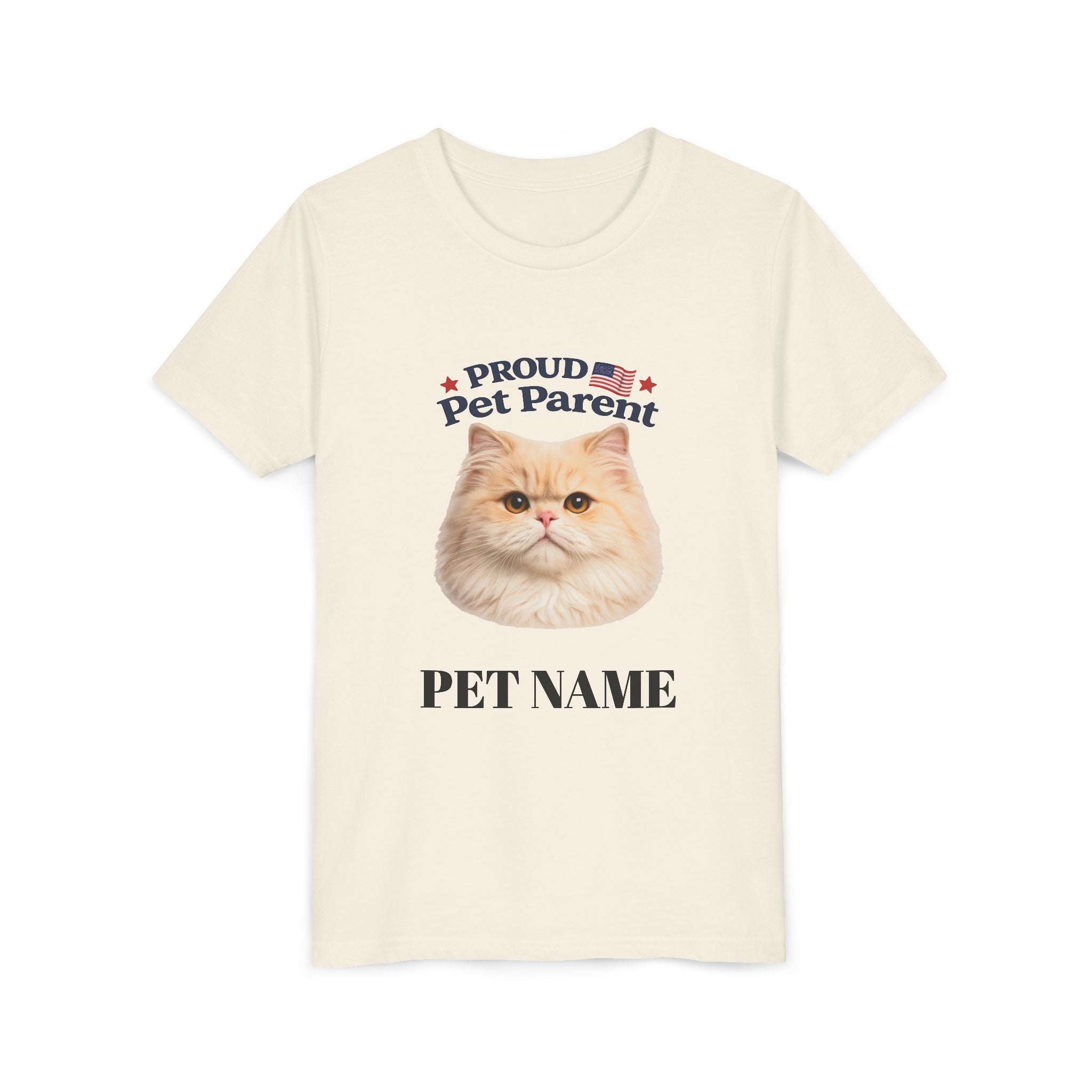 Youth Pet Parent T‑Shirt — "Proud Pet Parent" Custom Name Cat Tee