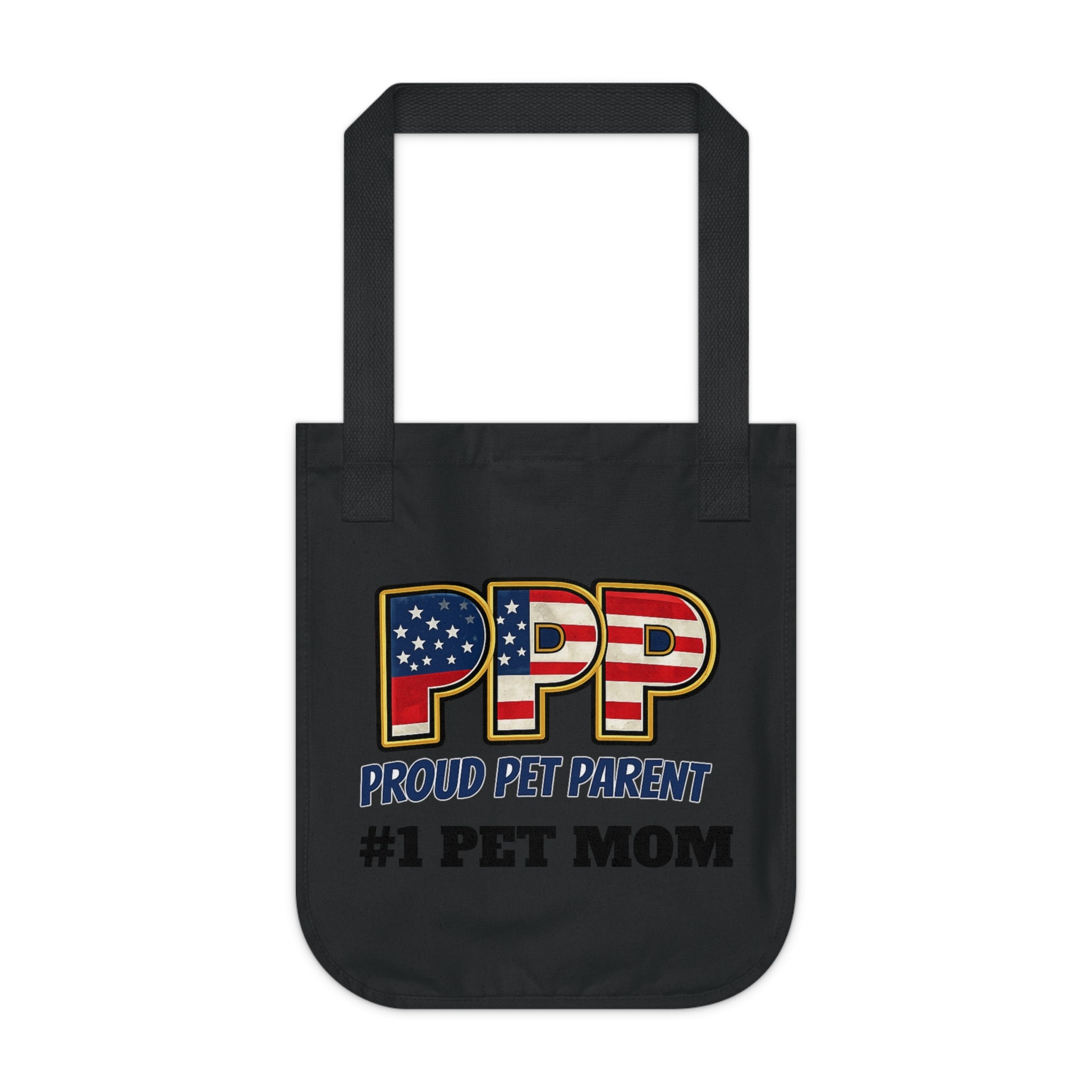 Proud Pet Parent "#1 Pet Mom" Organic Canvas Tote Bag