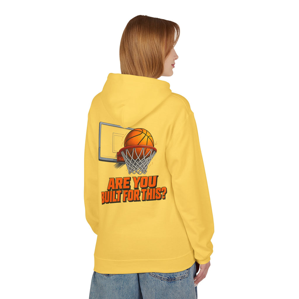 Basketball Hoodie – "Ask Yourself: Are You Built For This?" Motivational Sports Pullover