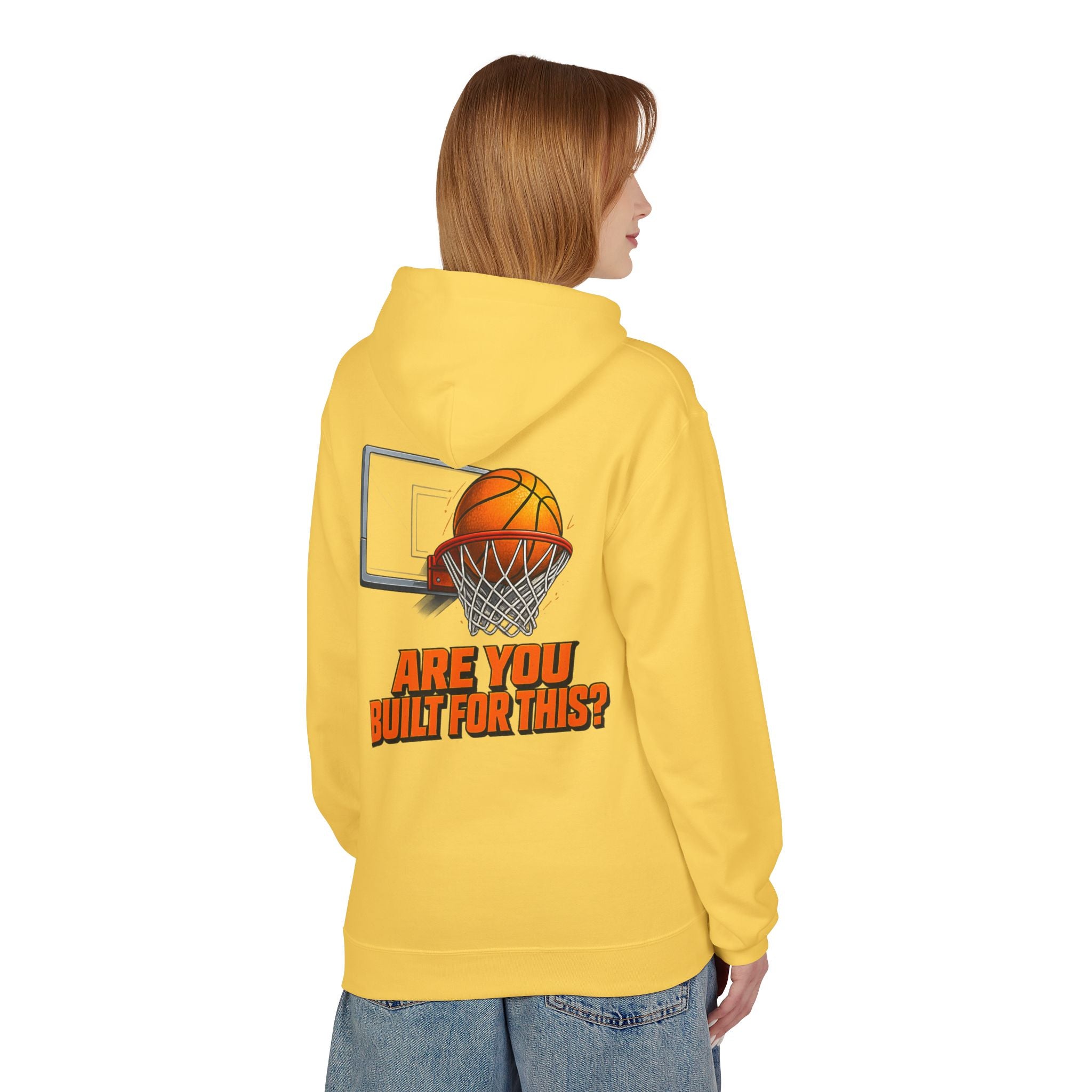 Basketball Hoodie – "Ask Yourself: Are You Built For This?" Motivational Sports Pullover