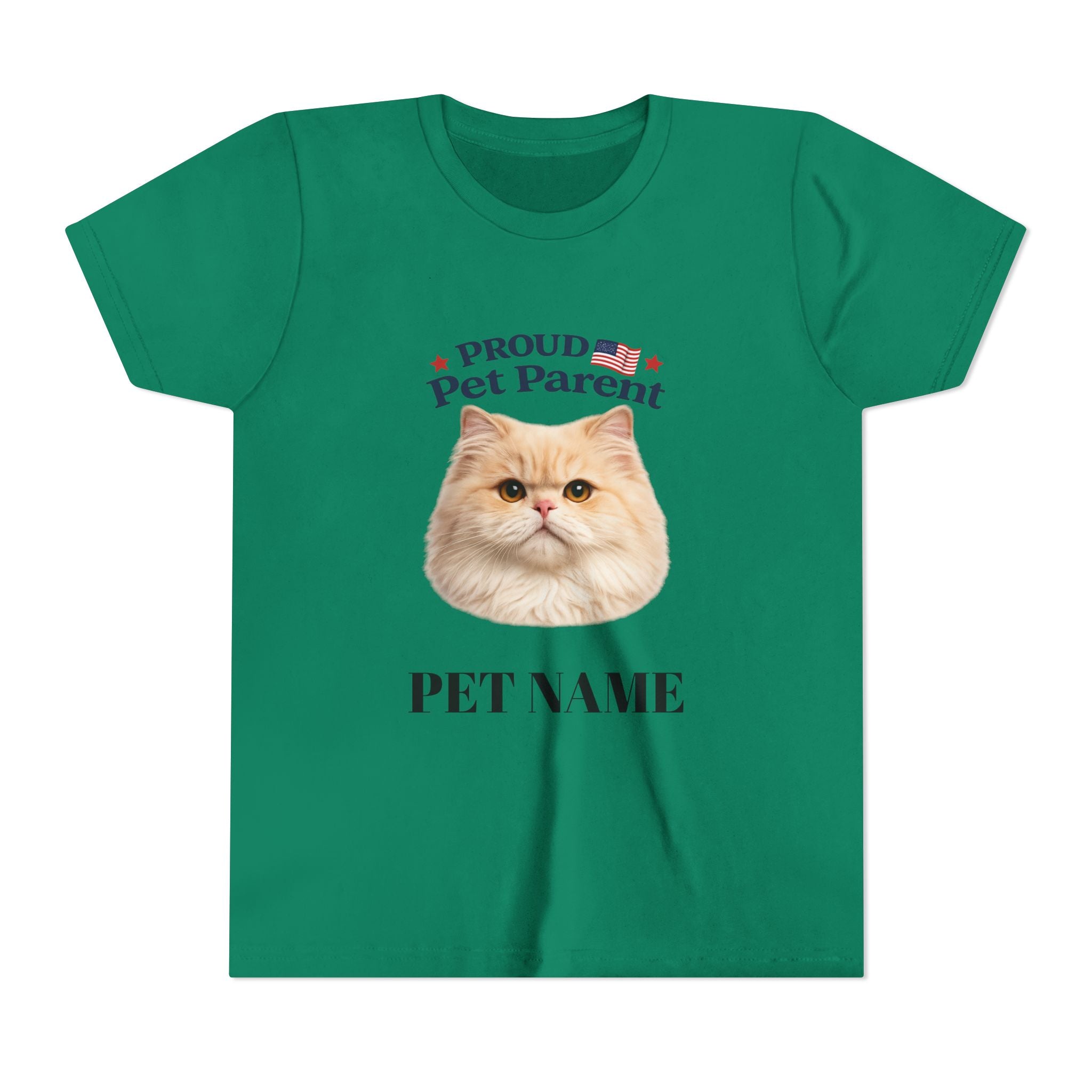 Youth Pet Parent T‑Shirt — "Proud Pet Parent" Custom Name Cat Tee