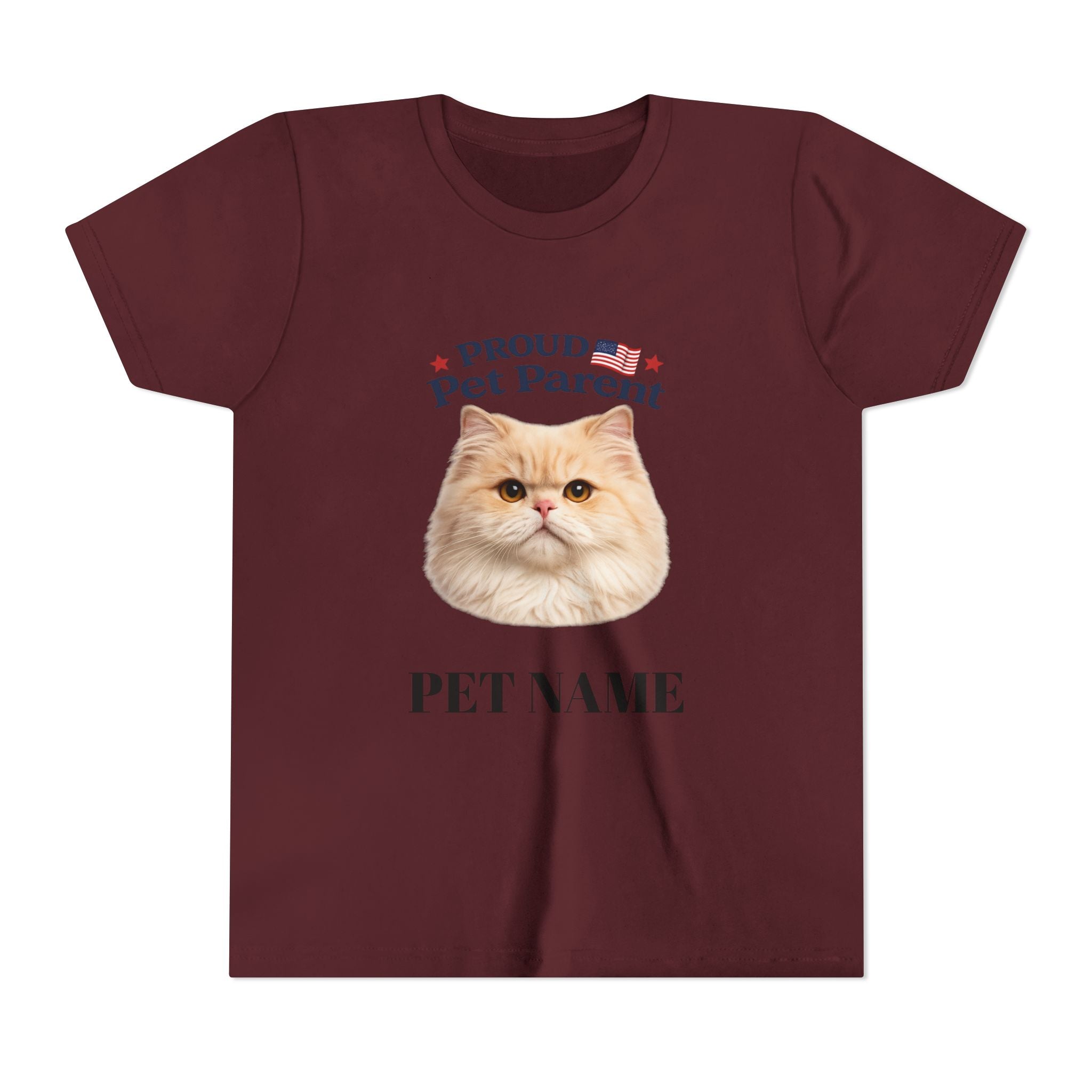 Youth Pet Parent T‑Shirt — "Proud Pet Parent" Custom Name Cat Tee