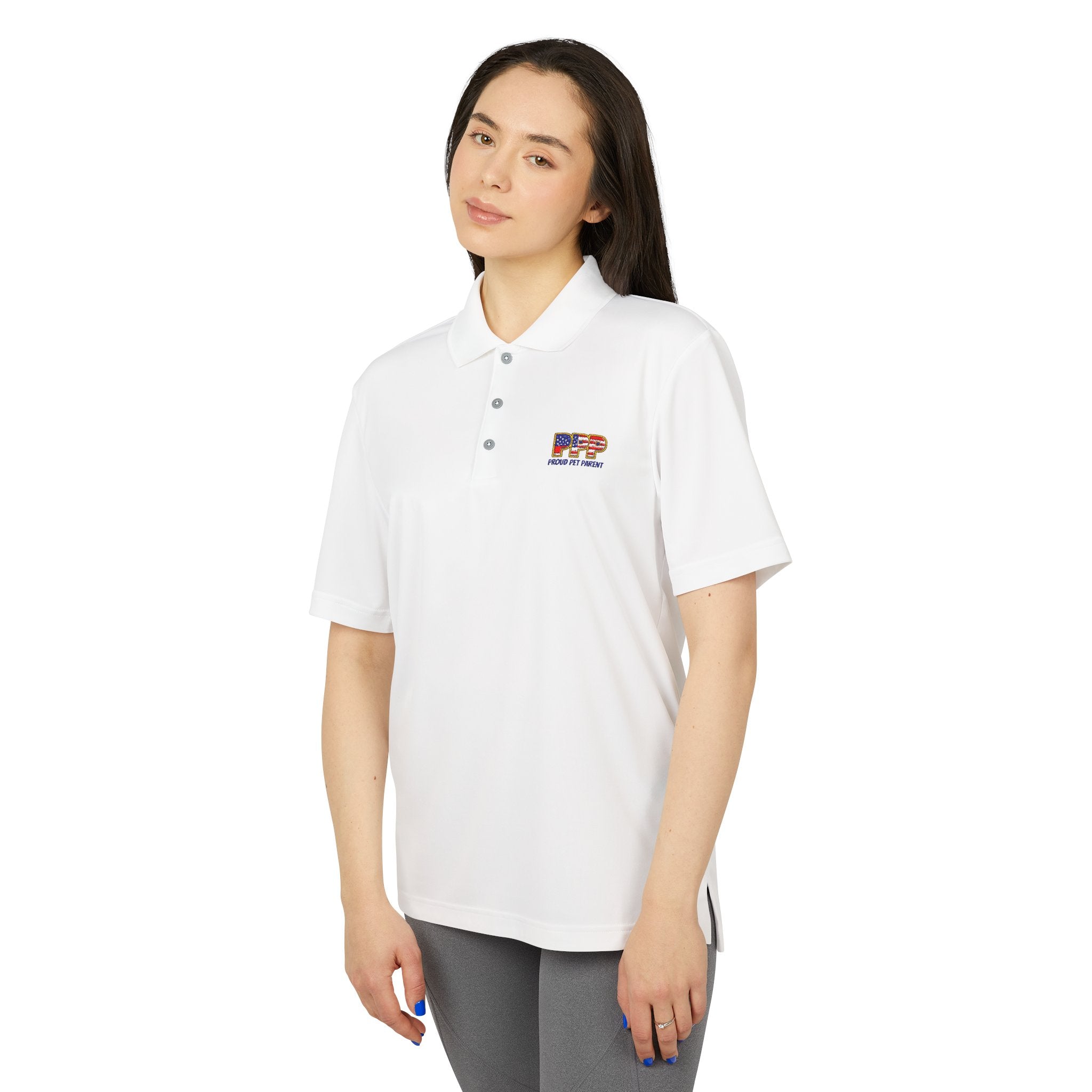 Performance Polo — Small 'RFP' Retro Flag Logo Chest