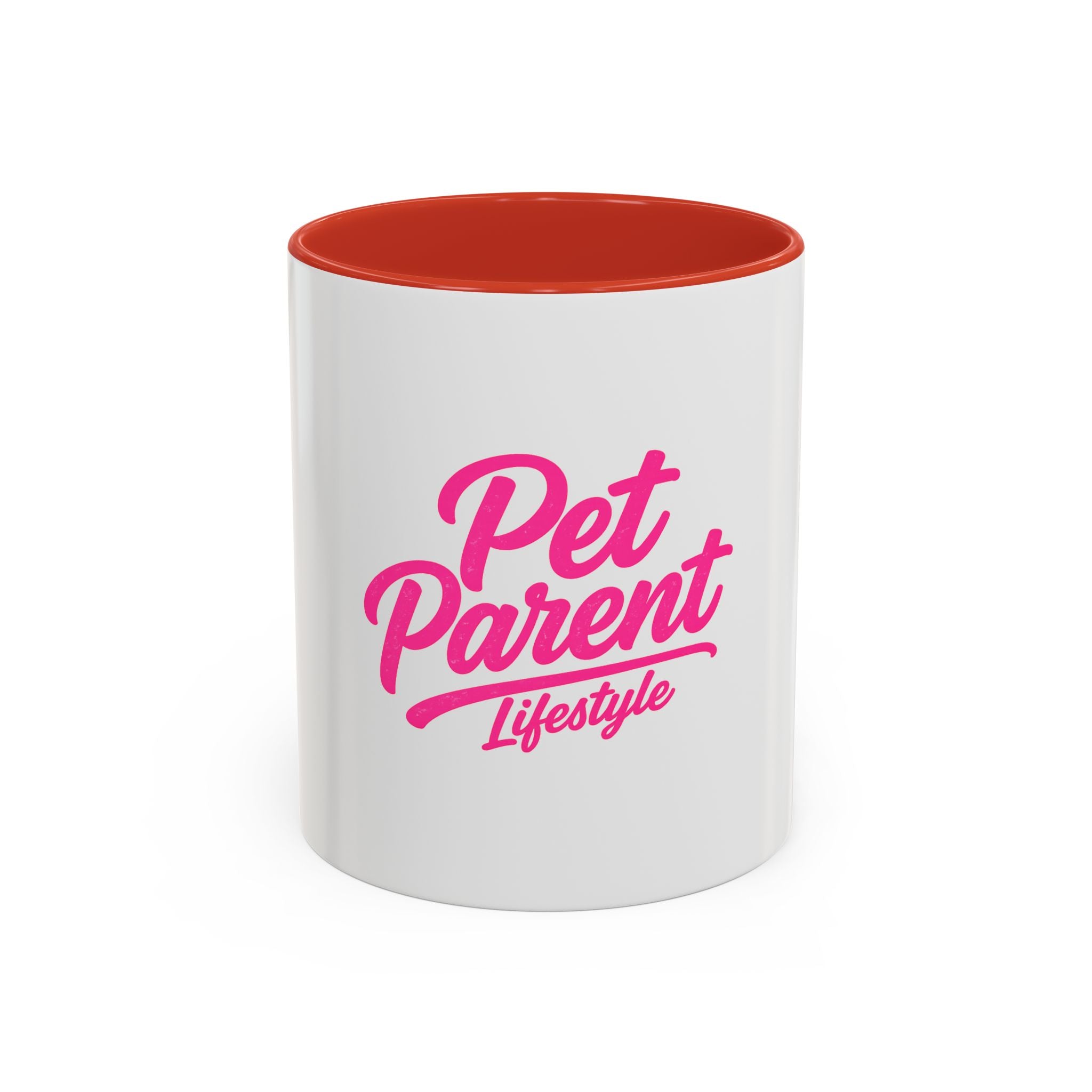 Pet Parent Lifestyle Coffee Mug — Pink Script Accent Mug for Dog & Cat Lovers