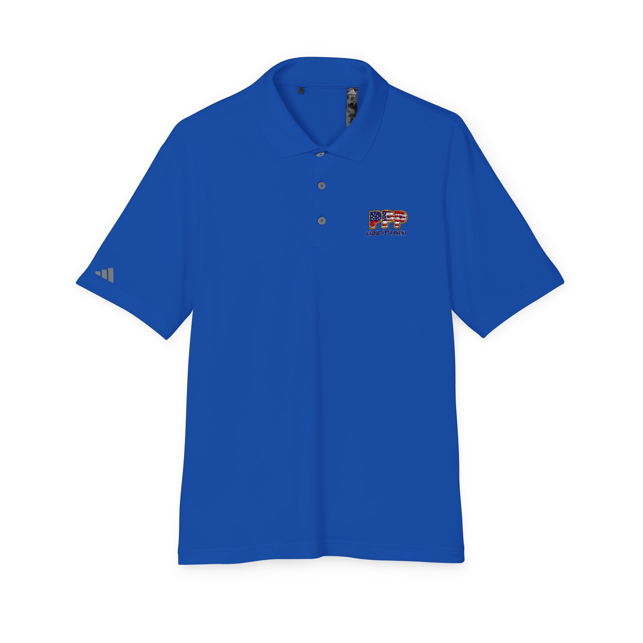 Performance Polo — Small 'RFP' Retro Flag Logo Chest