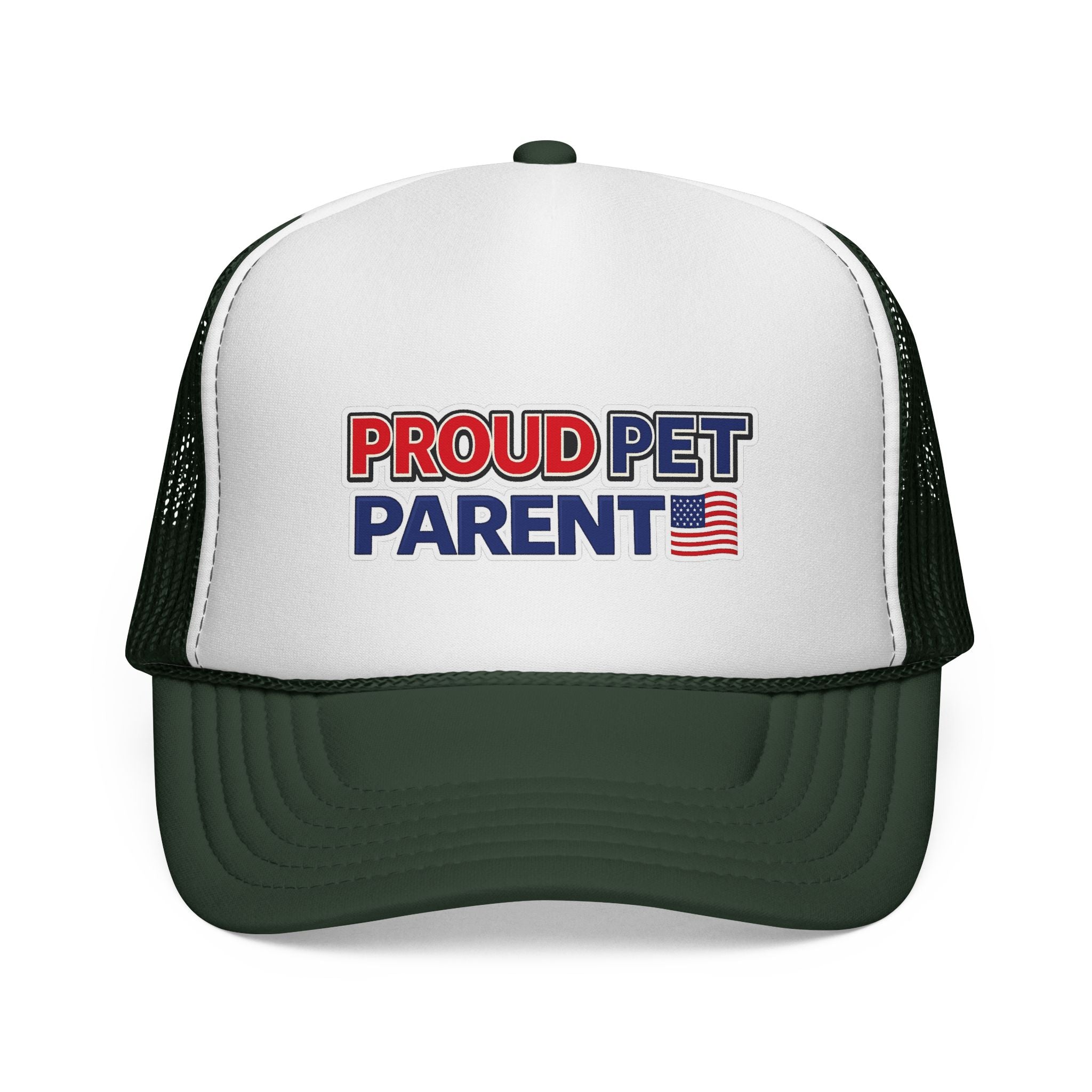 Proud Pet Parent Trucker Hat — Patriotic Red, White & Blue Mesh Cap