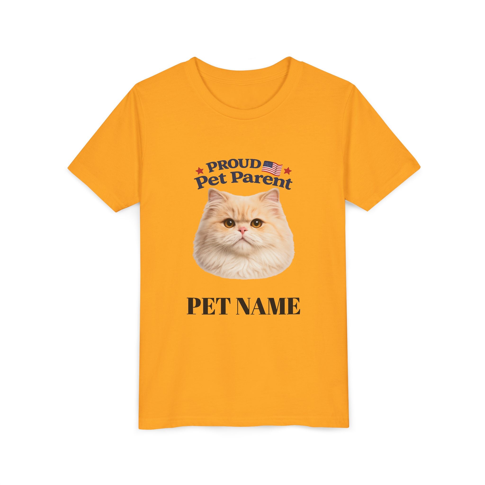 Youth Pet Parent T‑Shirt — "Proud Pet Parent" Custom Name Cat Tee