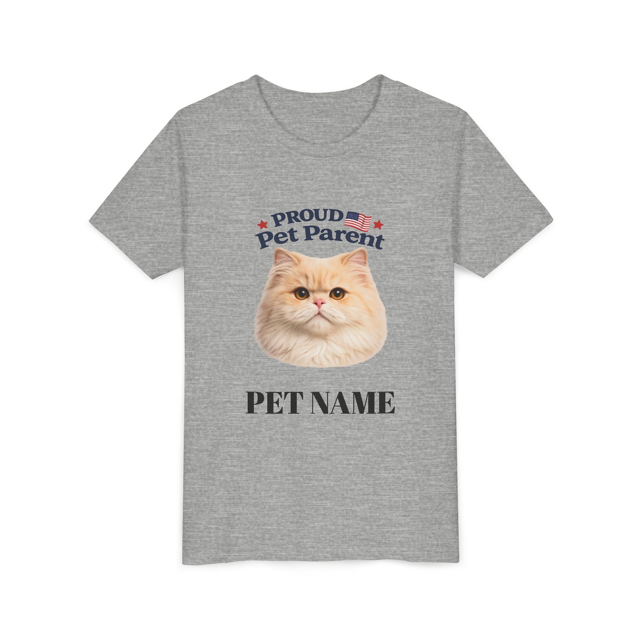 Youth Pet Parent T‑Shirt — "Proud Pet Parent" Custom Name Cat Tee