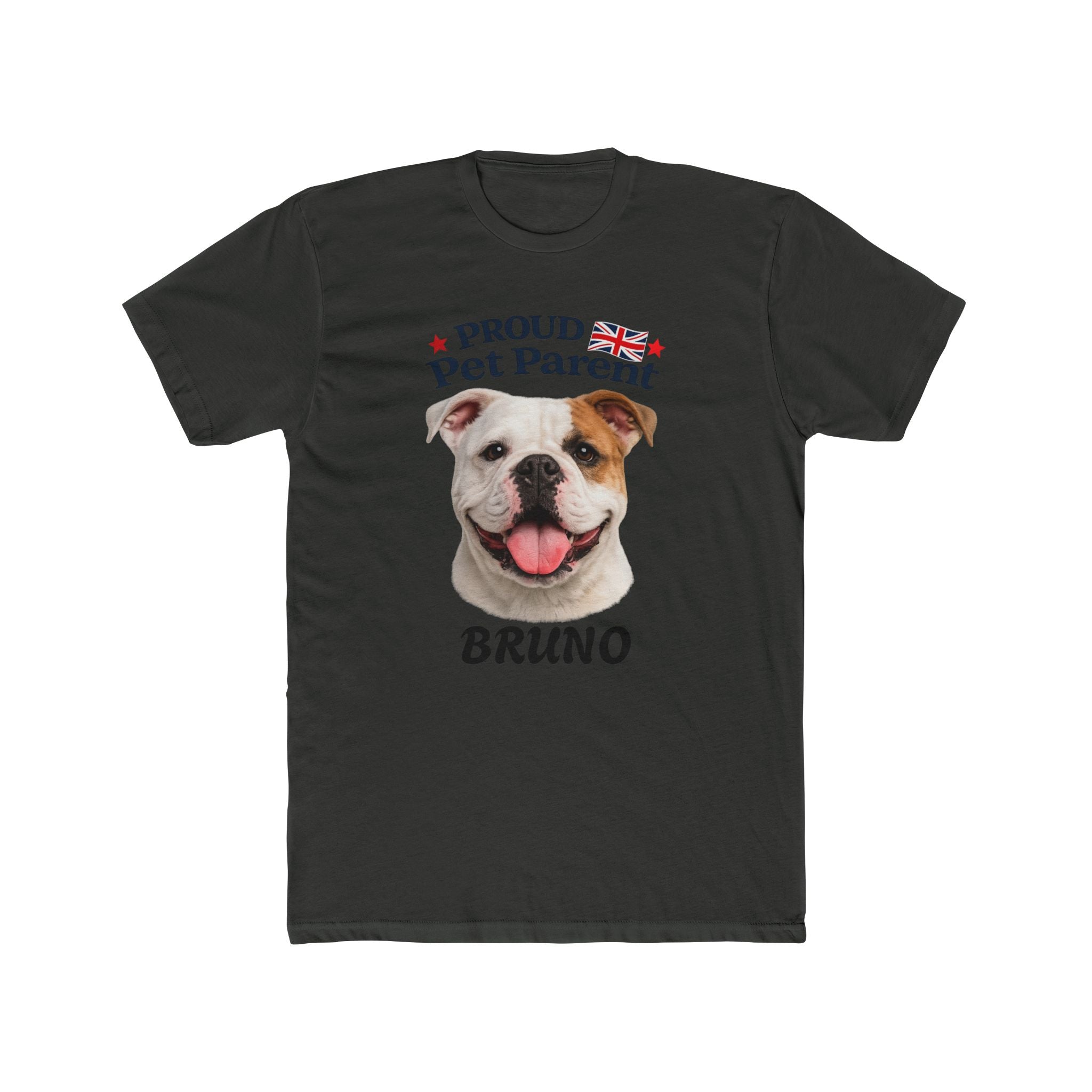 Pet Parent T-Shirt — "Proud Pet Parent" Personalized Dog Tee (Bruno)