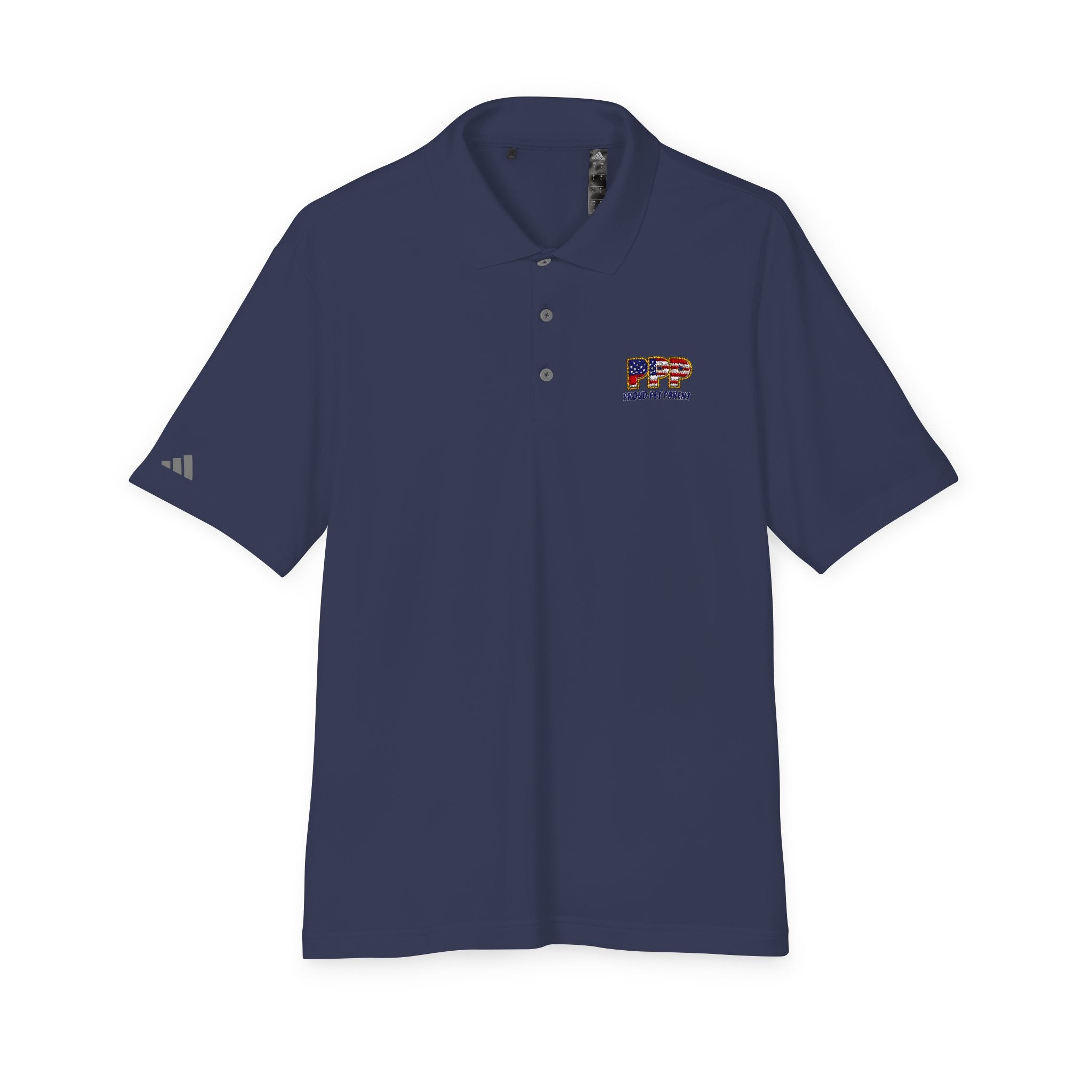 Performance Polo — Small 'RFP' Retro Flag Logo Chest