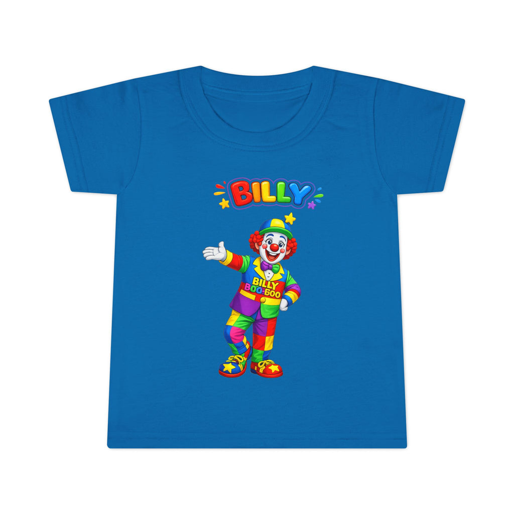 Toddler T-Shirt — Colorful Billy the Clown Kids Tee (Birthday, Playtime)