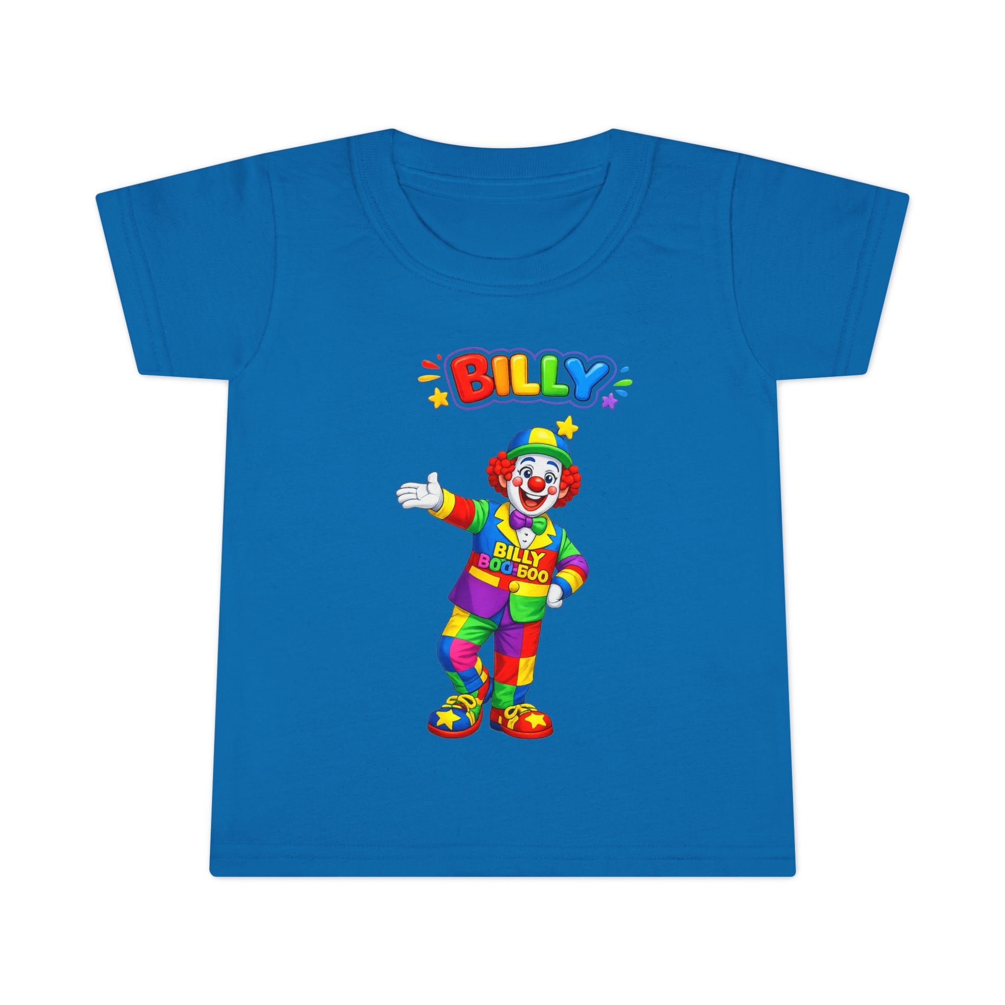Toddler T-Shirt — Colorful Billy the Clown Kids Tee (Birthday, Playtime)