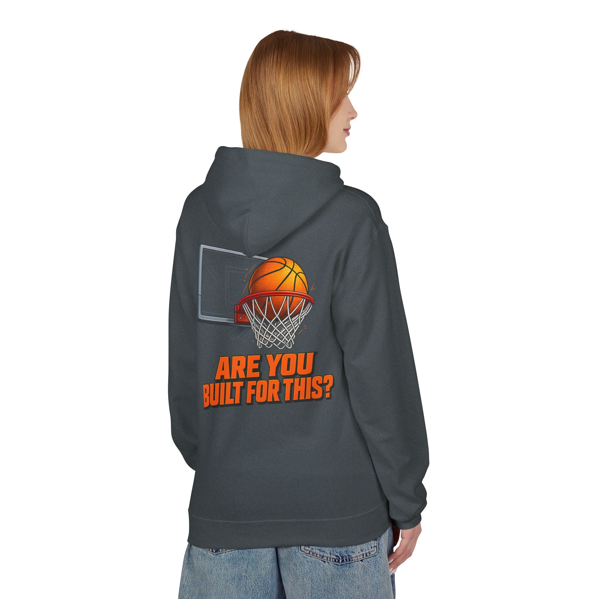 Basketball Hoodie – "Ask Yourself: Are You Built For This?" Motivational Sports Pullover