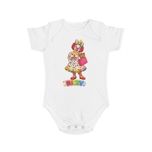 Becky the Clown Baby Bodysuit – Colorful Kids Costume Infant Onesie