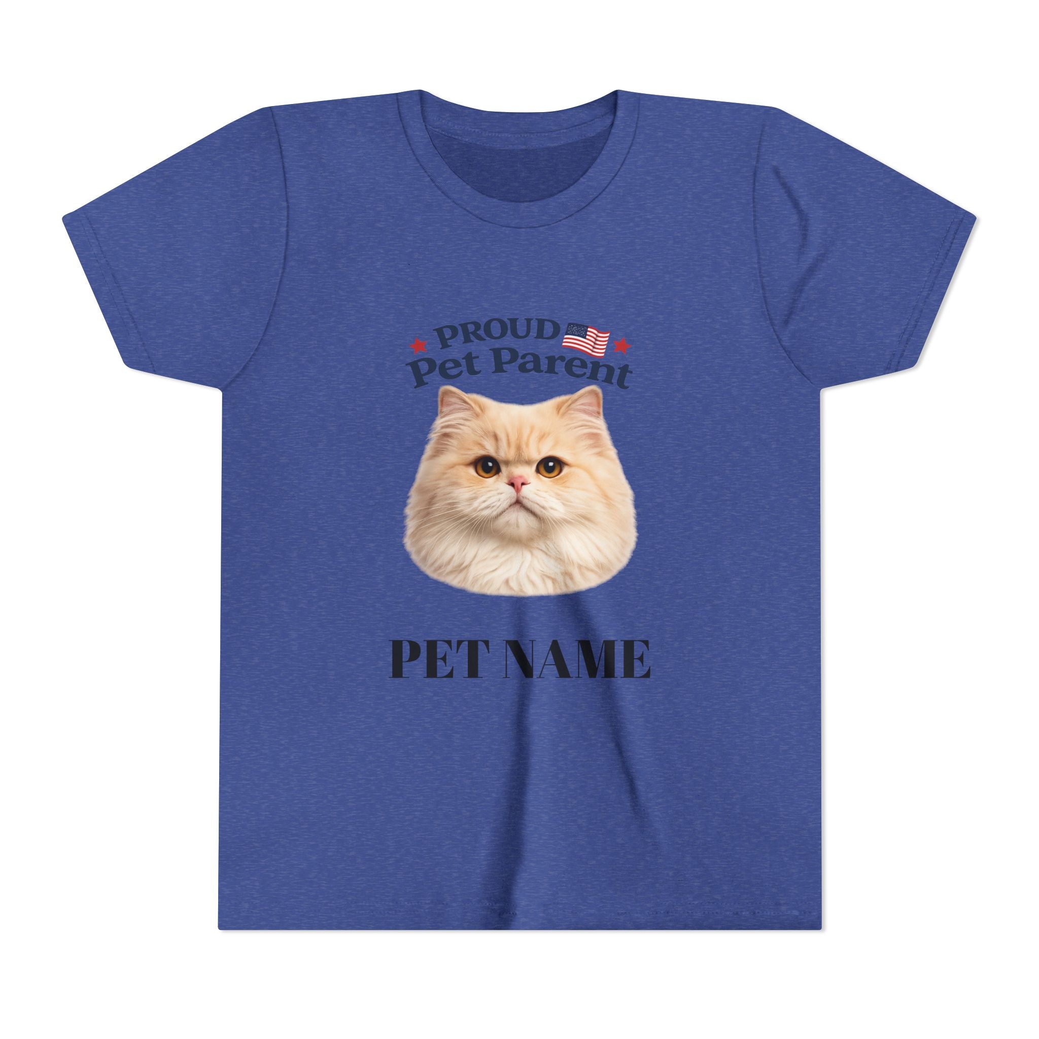 Youth Pet Parent T‑Shirt — "Proud Pet Parent" Custom Name Cat Tee