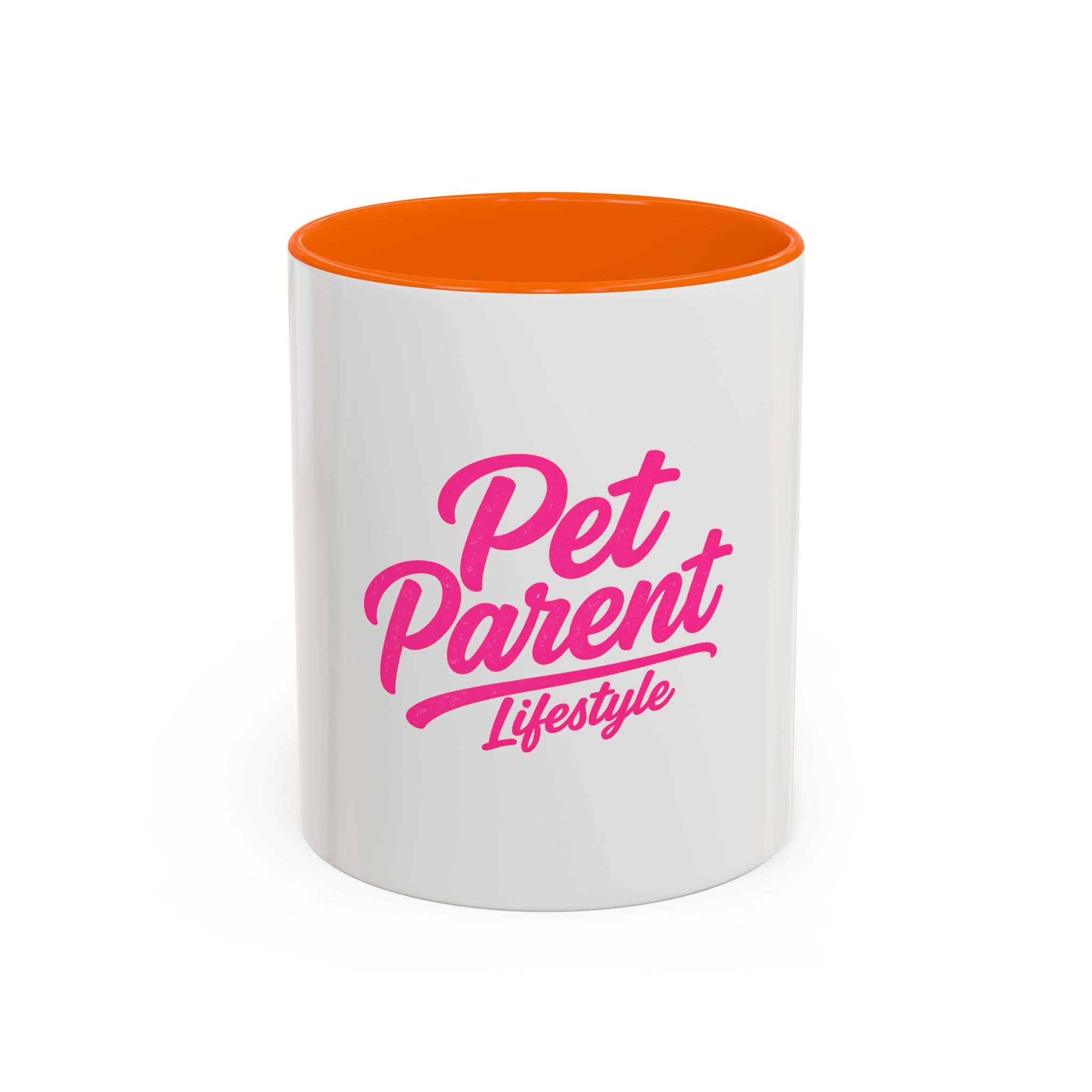 Pet Parent Lifestyle Coffee Mug — Pink Script Accent Mug for Dog & Cat Lovers