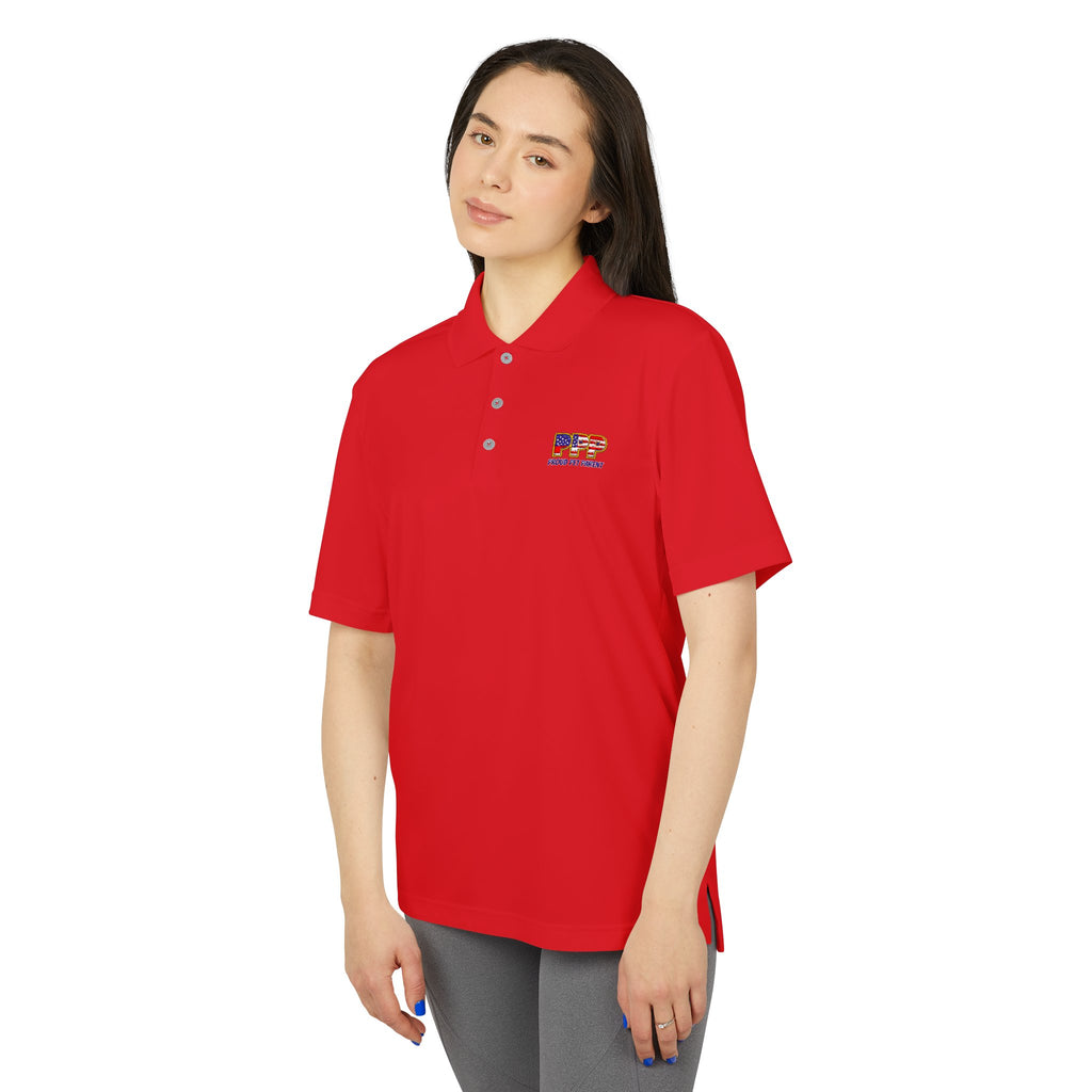 Performance Polo — Small 'RFP' Retro Flag Logo Chest