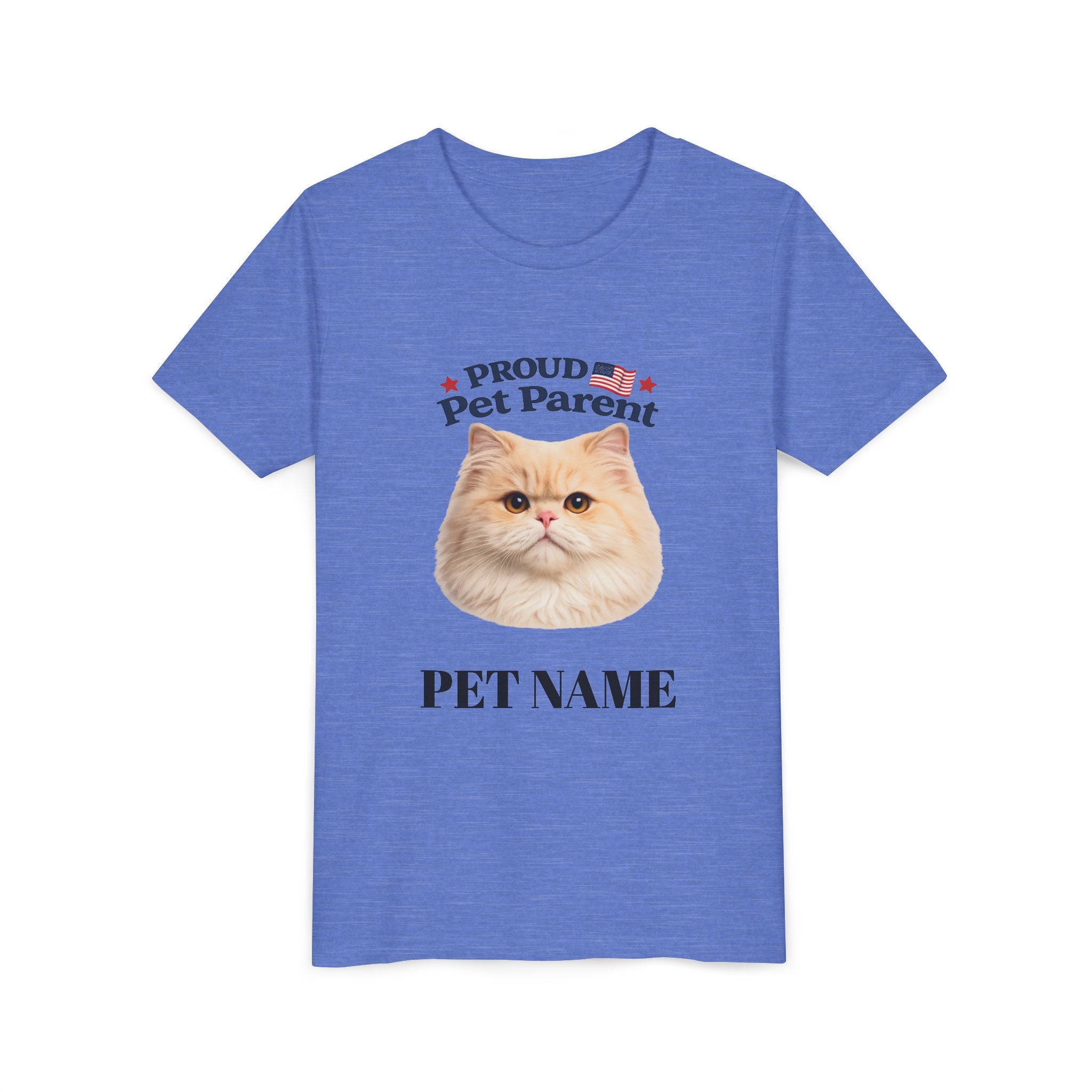 Youth Pet Parent T‑Shirt — "Proud Pet Parent" Custom Name Cat Tee