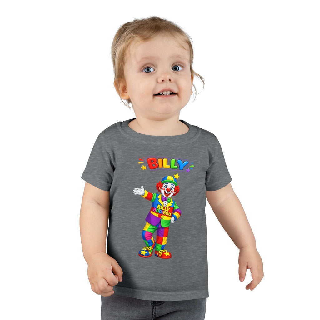 Toddler T-Shirt — Colorful Billy the Clown Kids Tee (Birthday, Playtime)