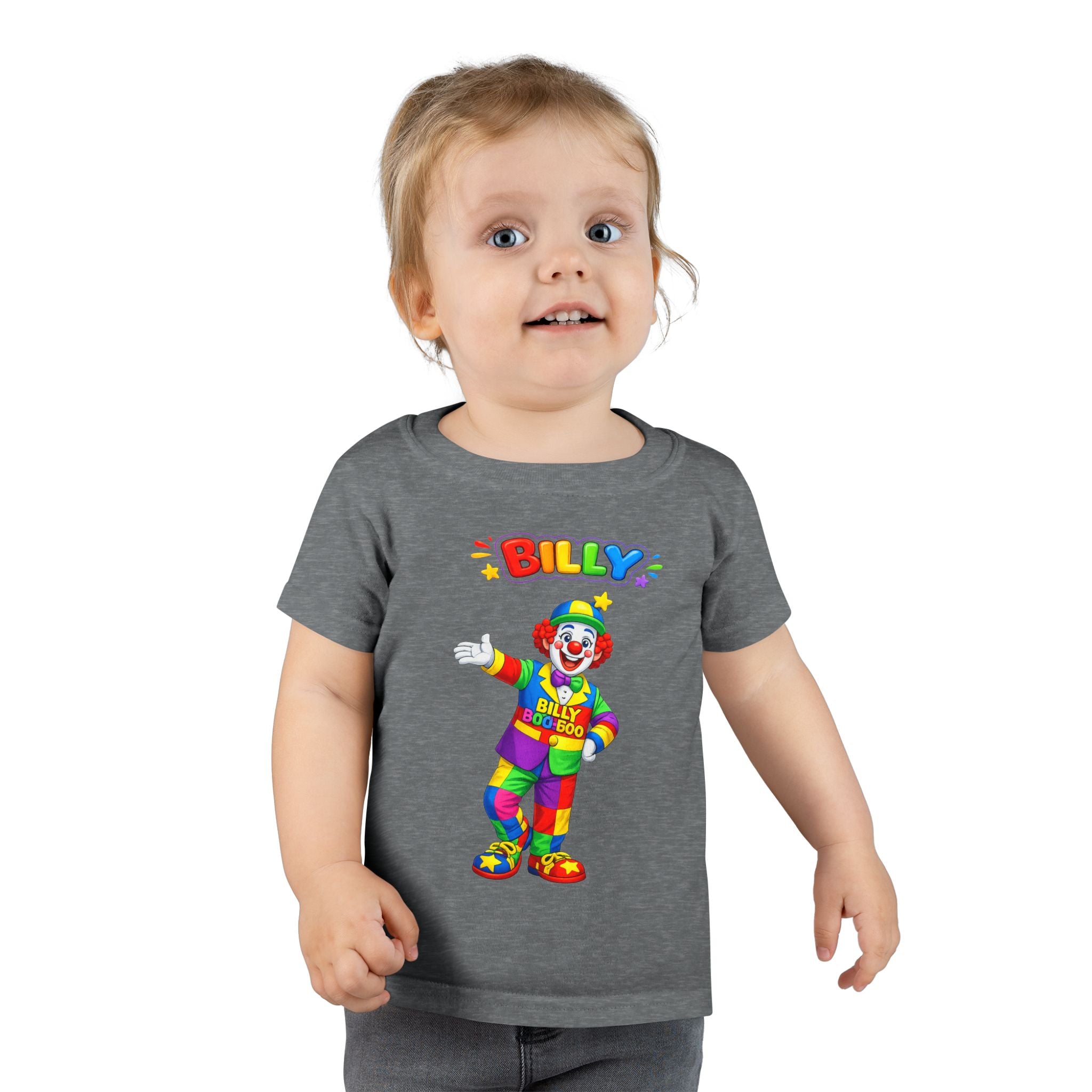 Toddler T-Shirt — Colorful Billy the Clown Kids Tee (Birthday, Playtime)