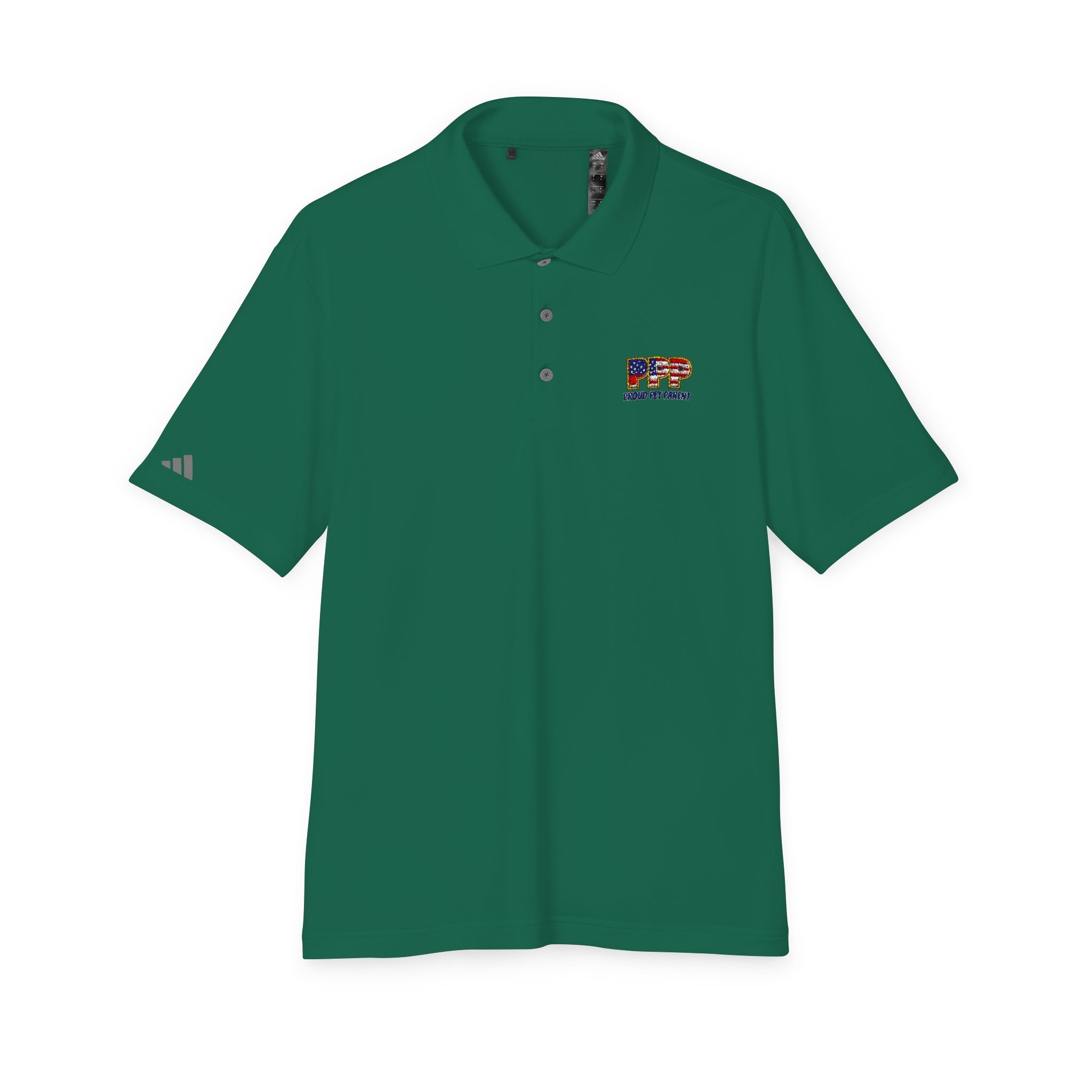 Performance Polo — Small 'RFP' Retro Flag Logo Chest