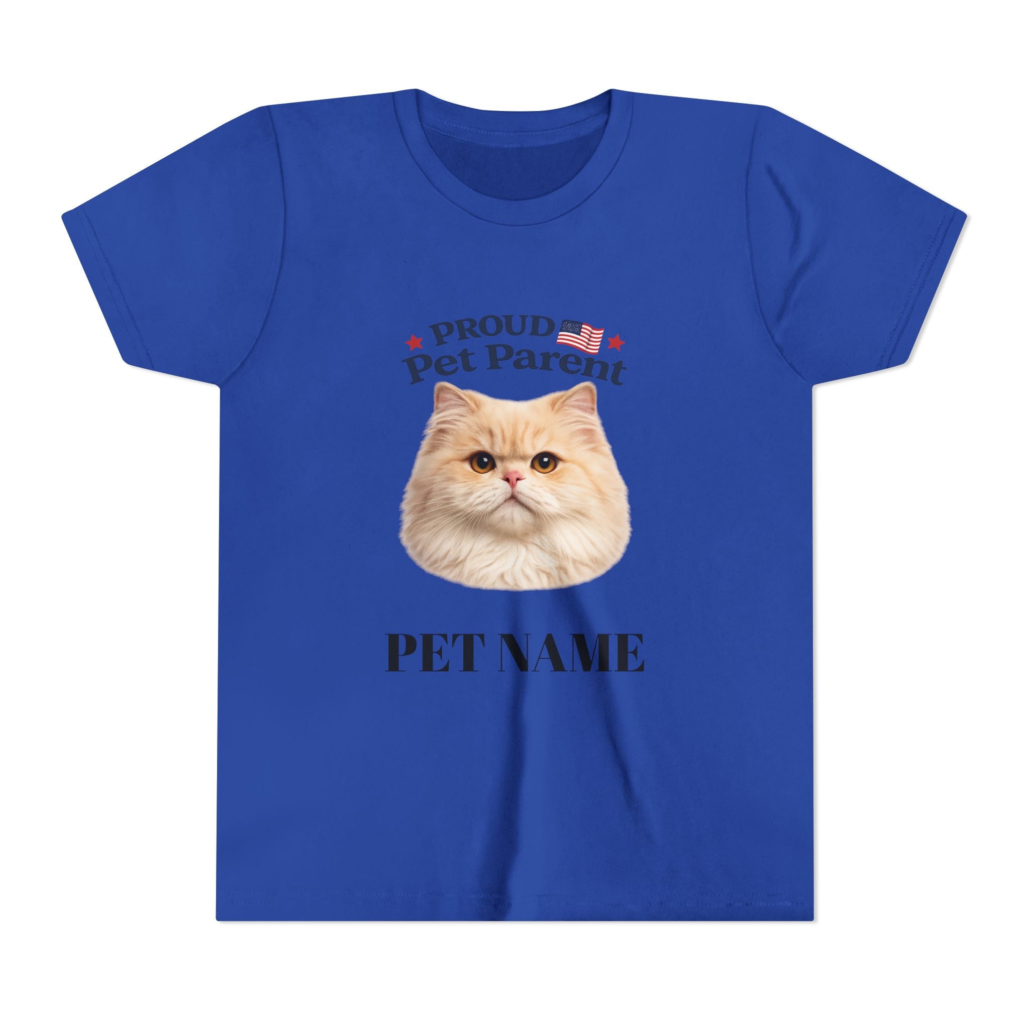 Youth Pet Parent T‑Shirt — "Proud Pet Parent" Custom Name Cat Tee