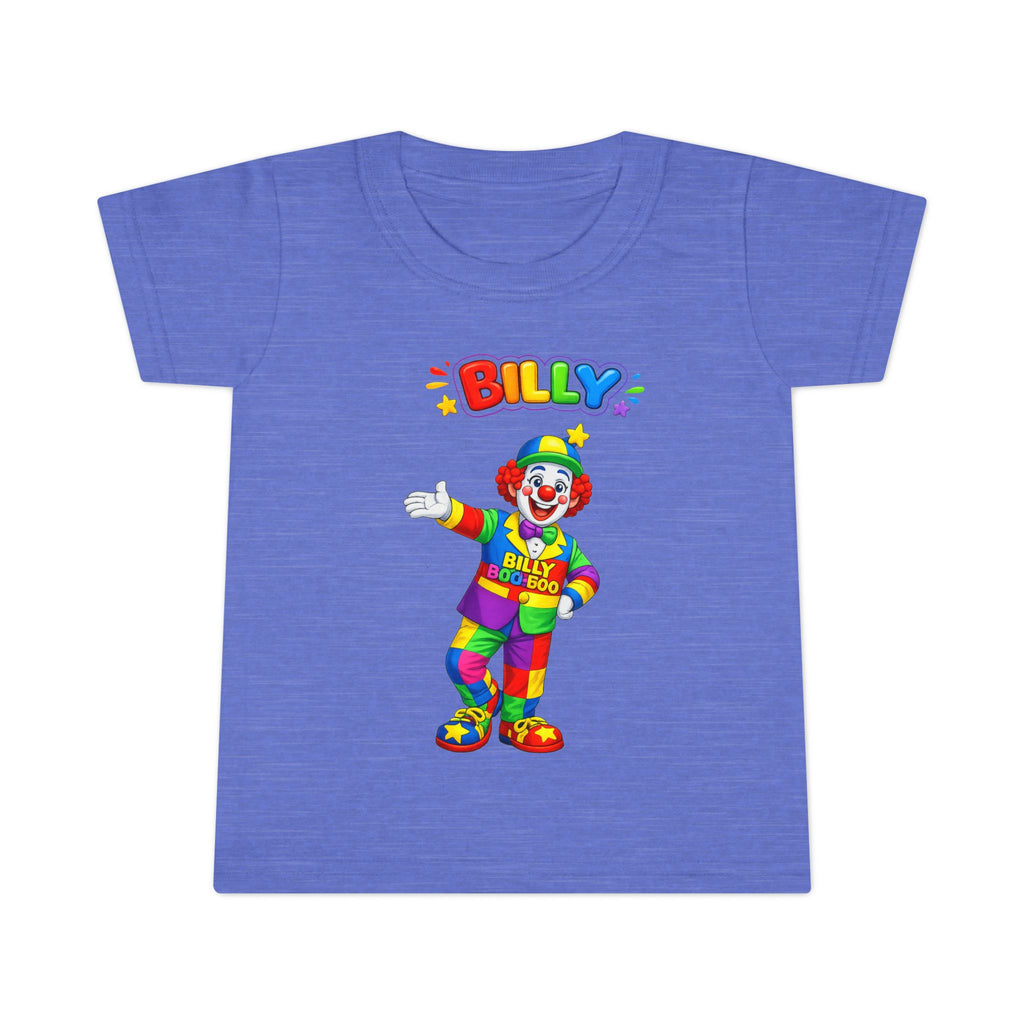 Toddler T-Shirt — Colorful Billy the Clown Kids Tee (Birthday, Playtime)
