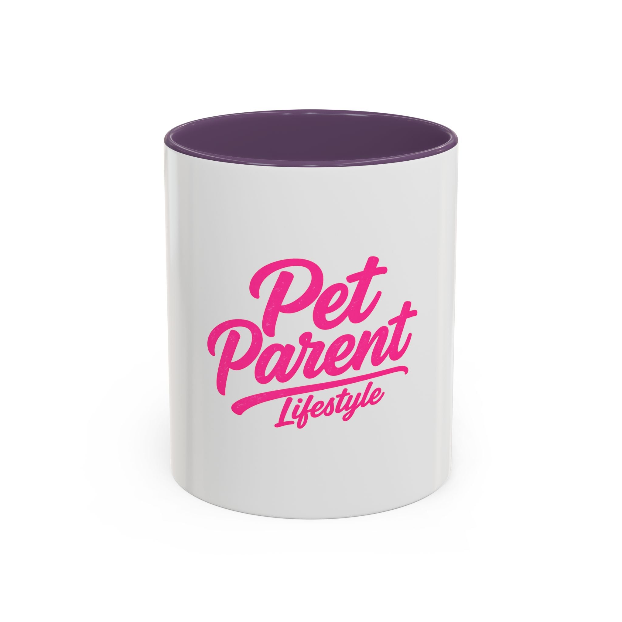 Pet Parent Lifestyle Coffee Mug — Pink Script Accent Mug for Dog & Cat Lovers