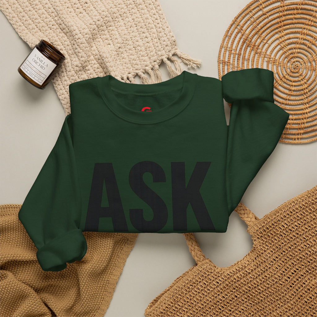 Ask Yourself Sweatshirt — Inspirational Christian Crewneck (Is God Saying Yes or No?)