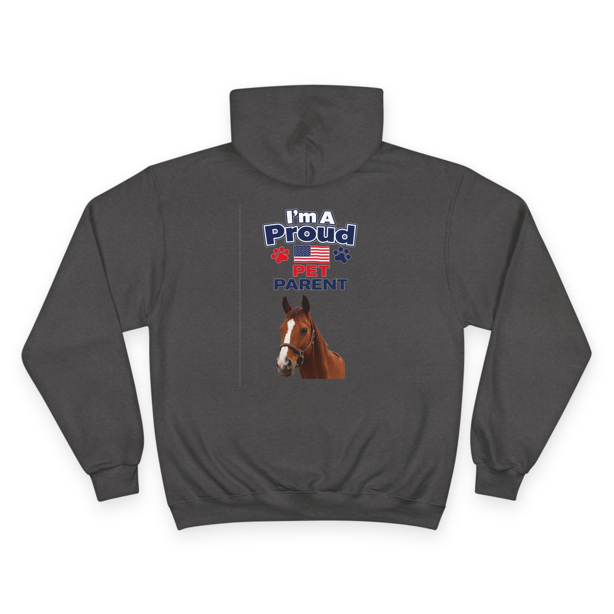 Horse Pet Parent Hoodie — “I’m A Proud Pet Parent” American Flag Logo