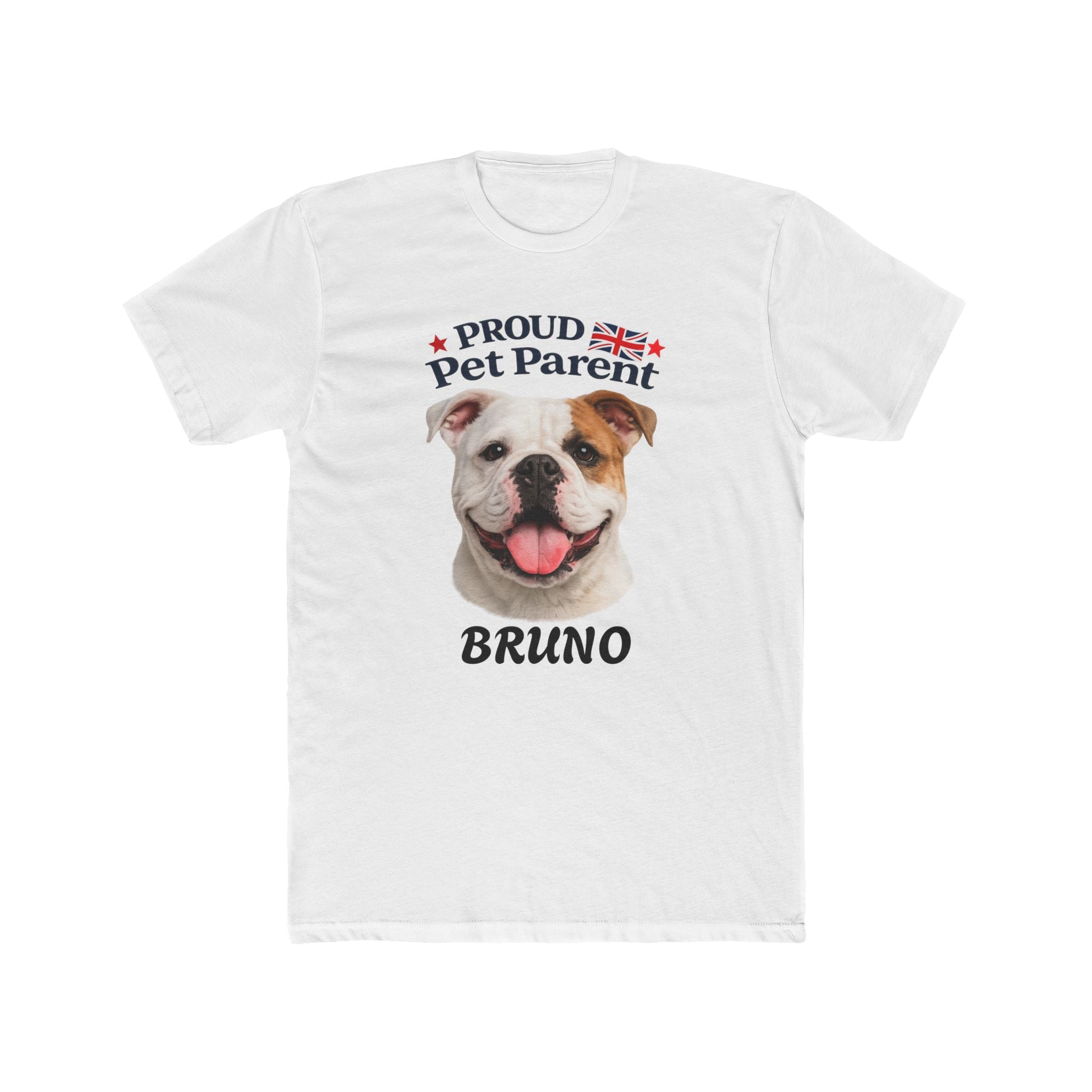 Pet Parent T-Shirt — "Proud Pet Parent" Personalized Dog Tee (Bruno)