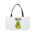 Danny Dino Kids Weekender Tote Bag — Cute Green Dino with Donut