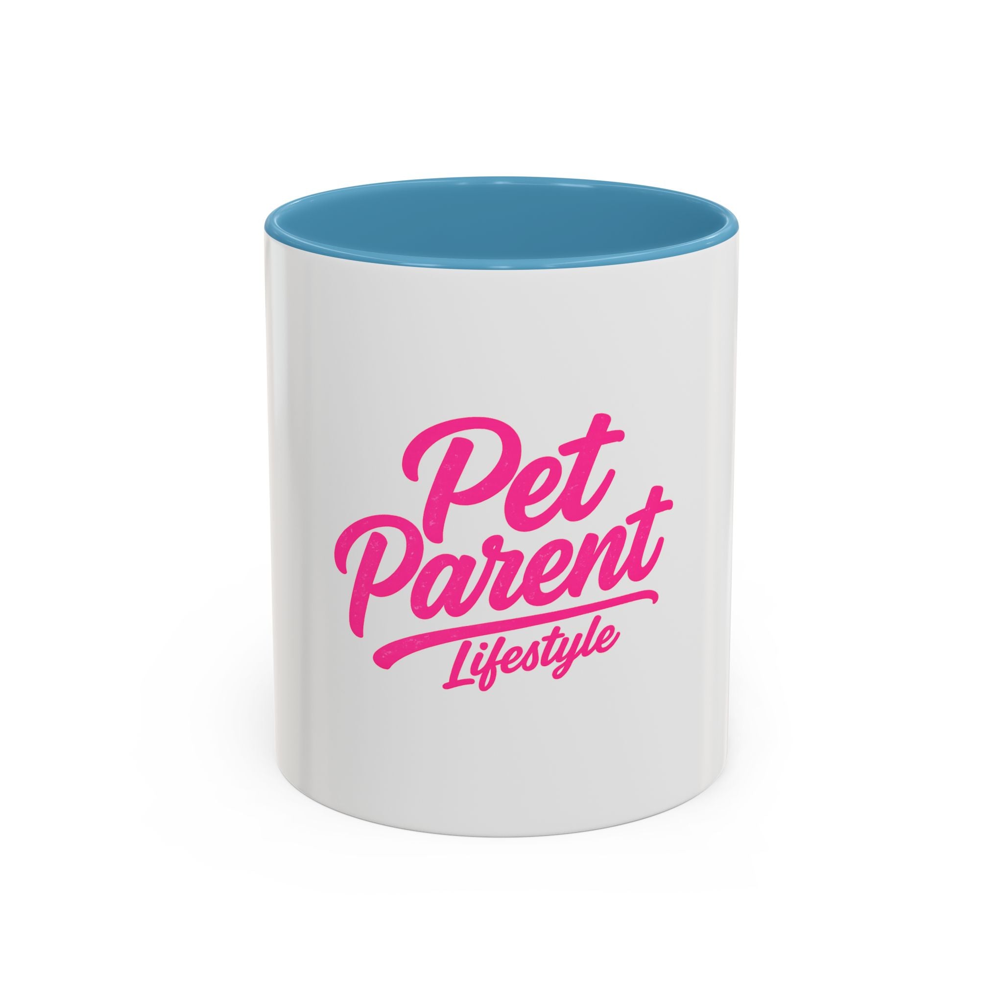 Pet Parent Lifestyle Coffee Mug — Pink Script Accent Mug for Dog & Cat Lovers