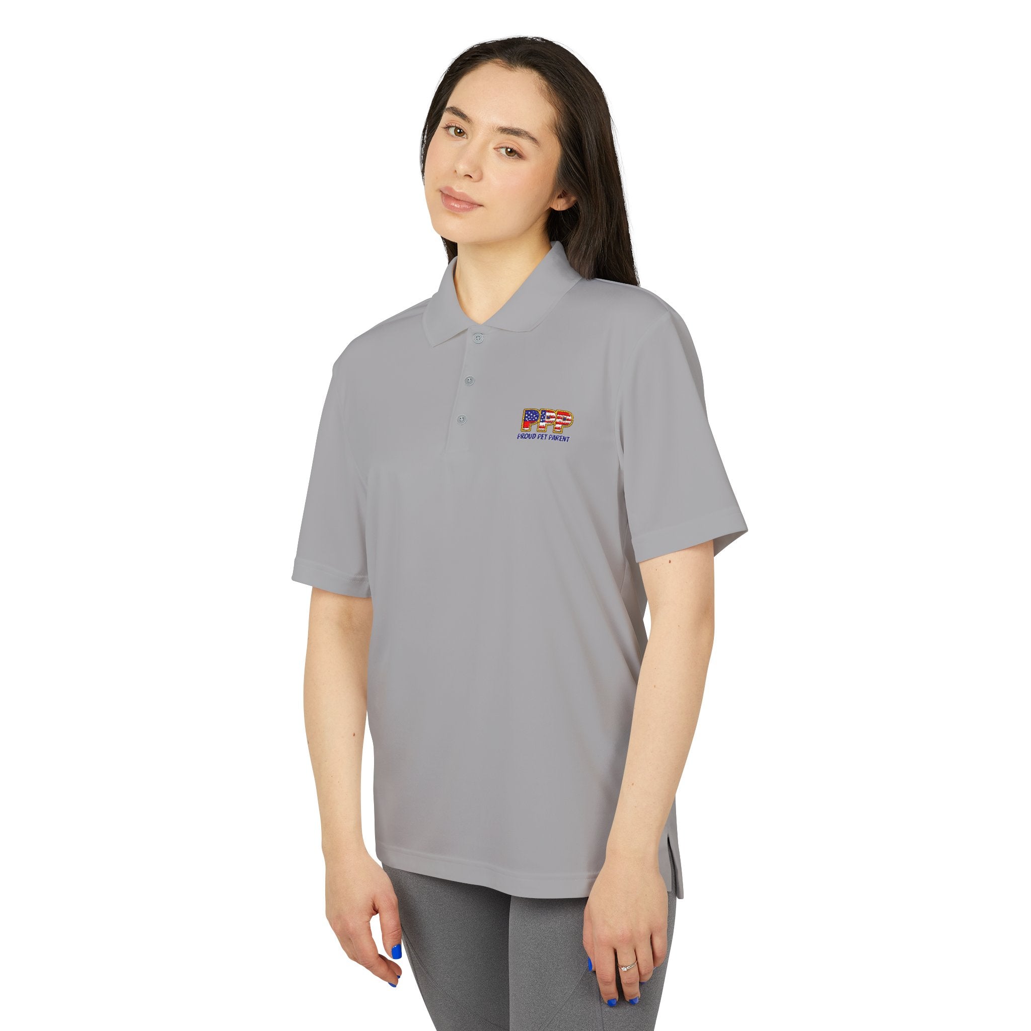 Performance Polo — Small 'RFP' Retro Flag Logo Chest
