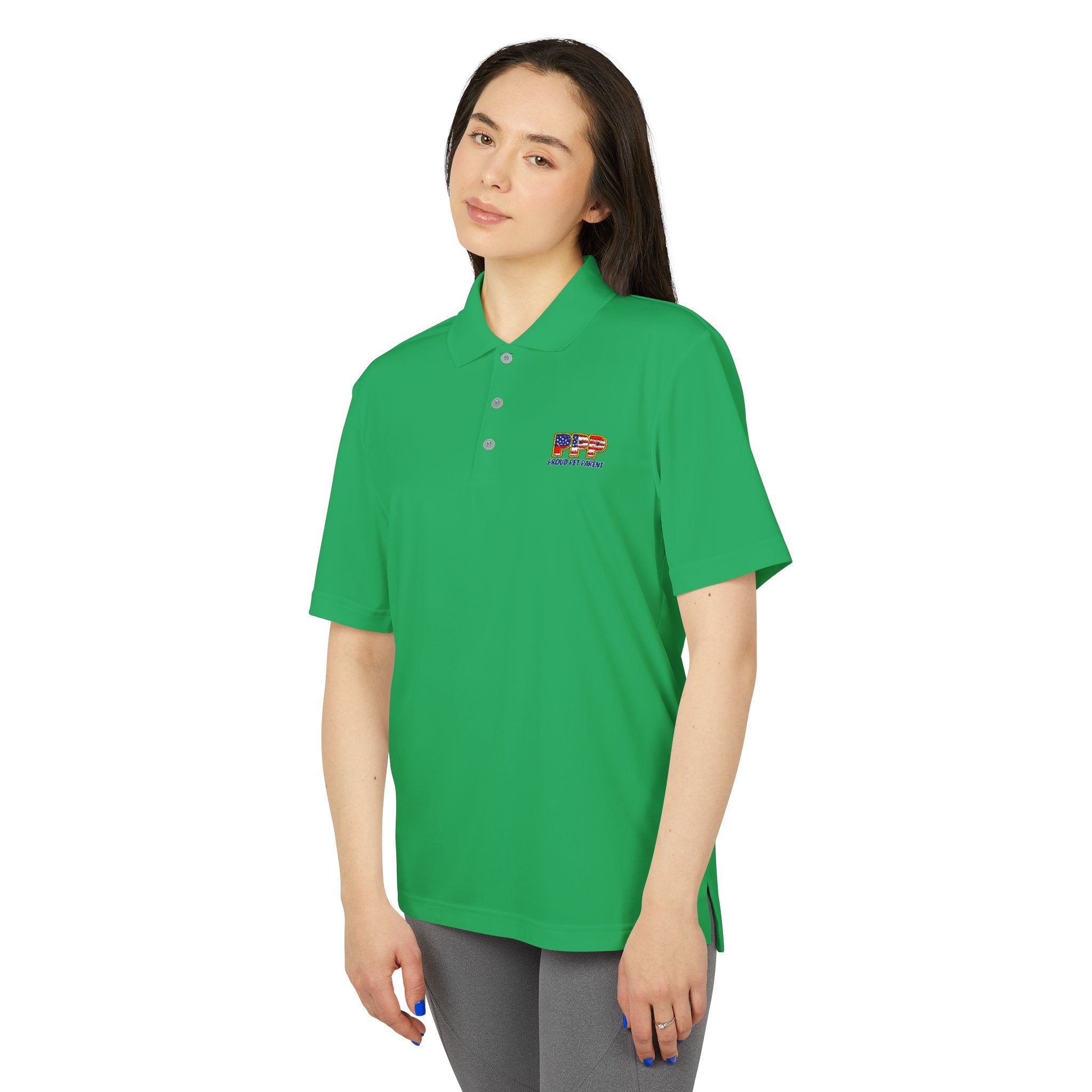Performance Polo — Small 'RFP' Retro Flag Logo Chest