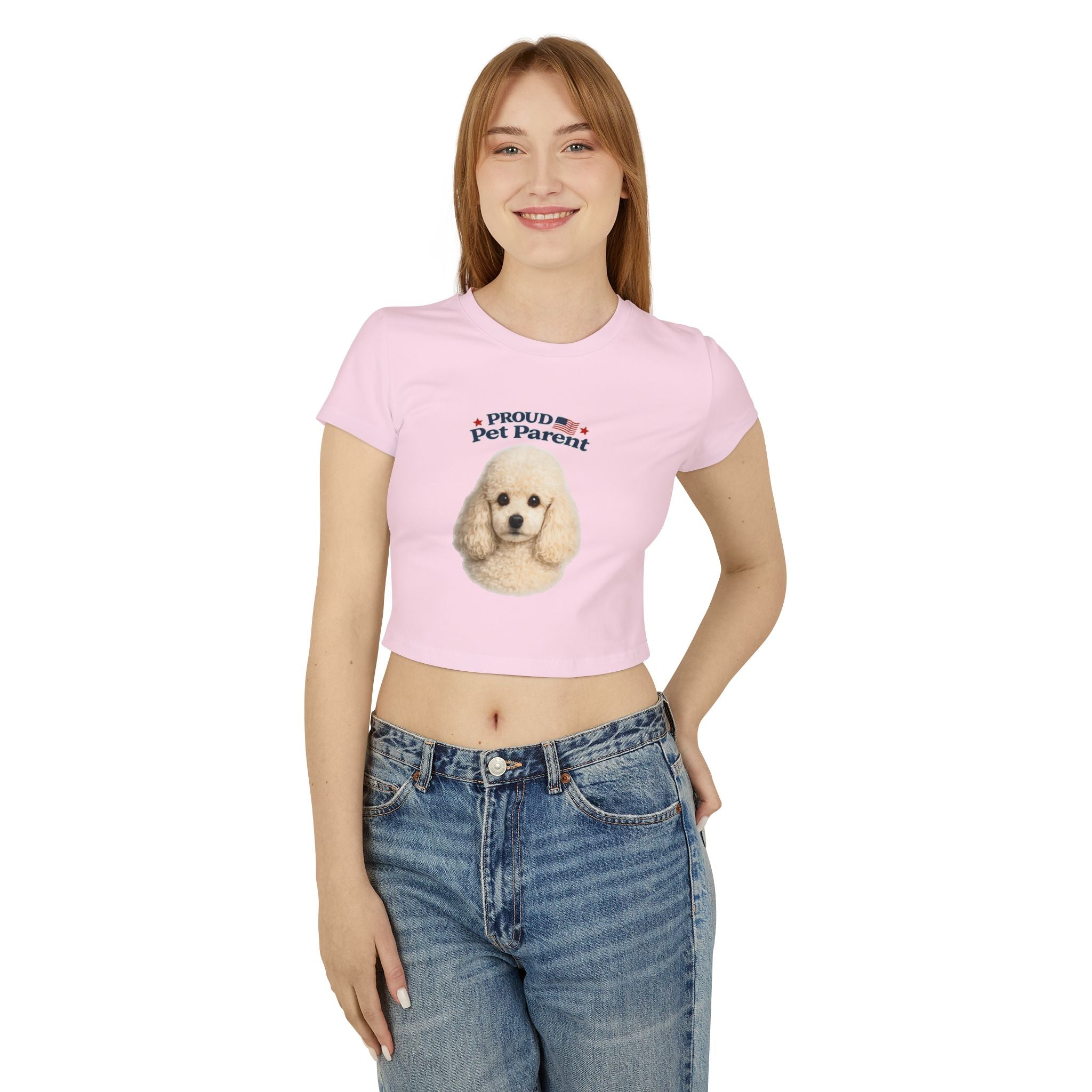 Proud Pet Parent Tee — Women's Puppy Poodle Graphic Baby Tee